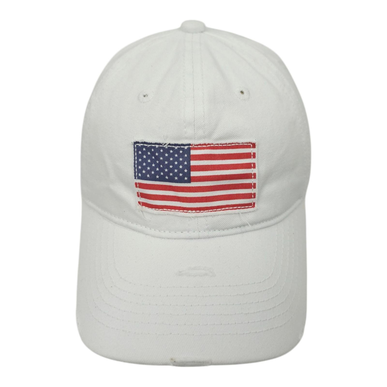 Other USA Flag Patch Distressed Tuck Strap Adjustable Cap Trucker Size ONE SIZE - 1 Thumbnail