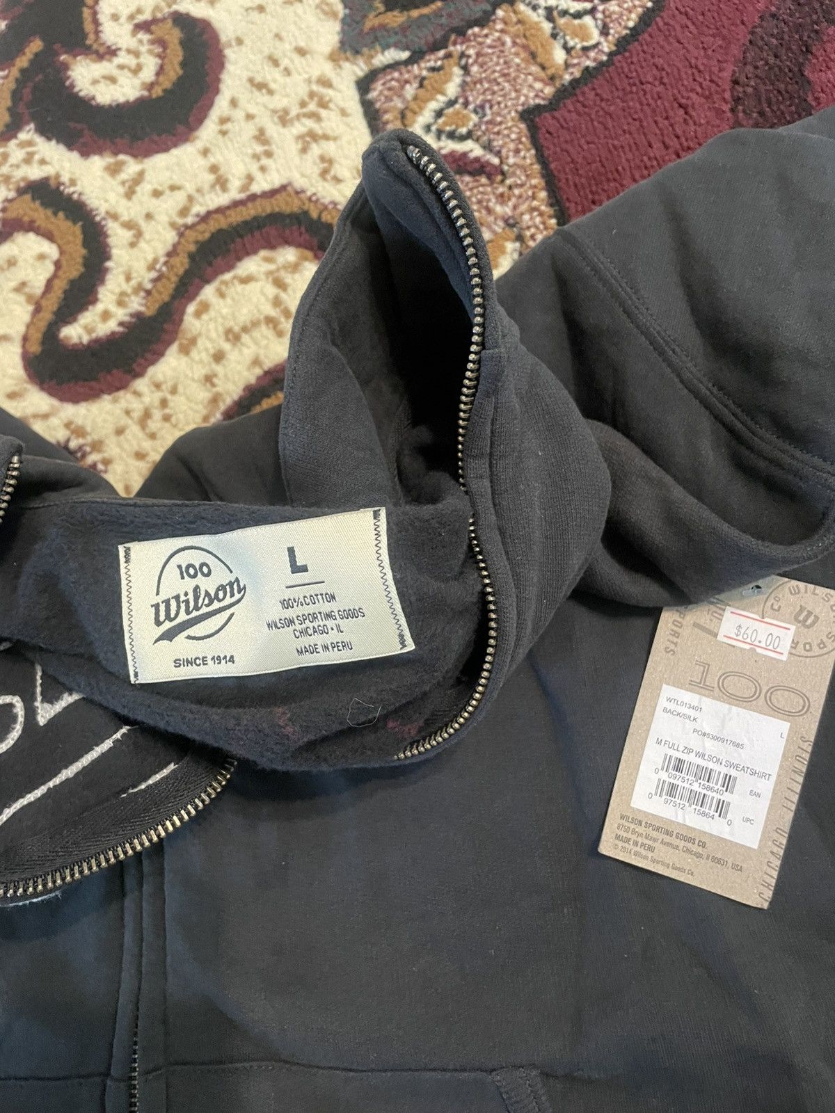 Vintage × Wilson Wilson Sporting Goods 100 years zip sweater Size US L / EU 52-54 / 3 - 3 Thumbnail