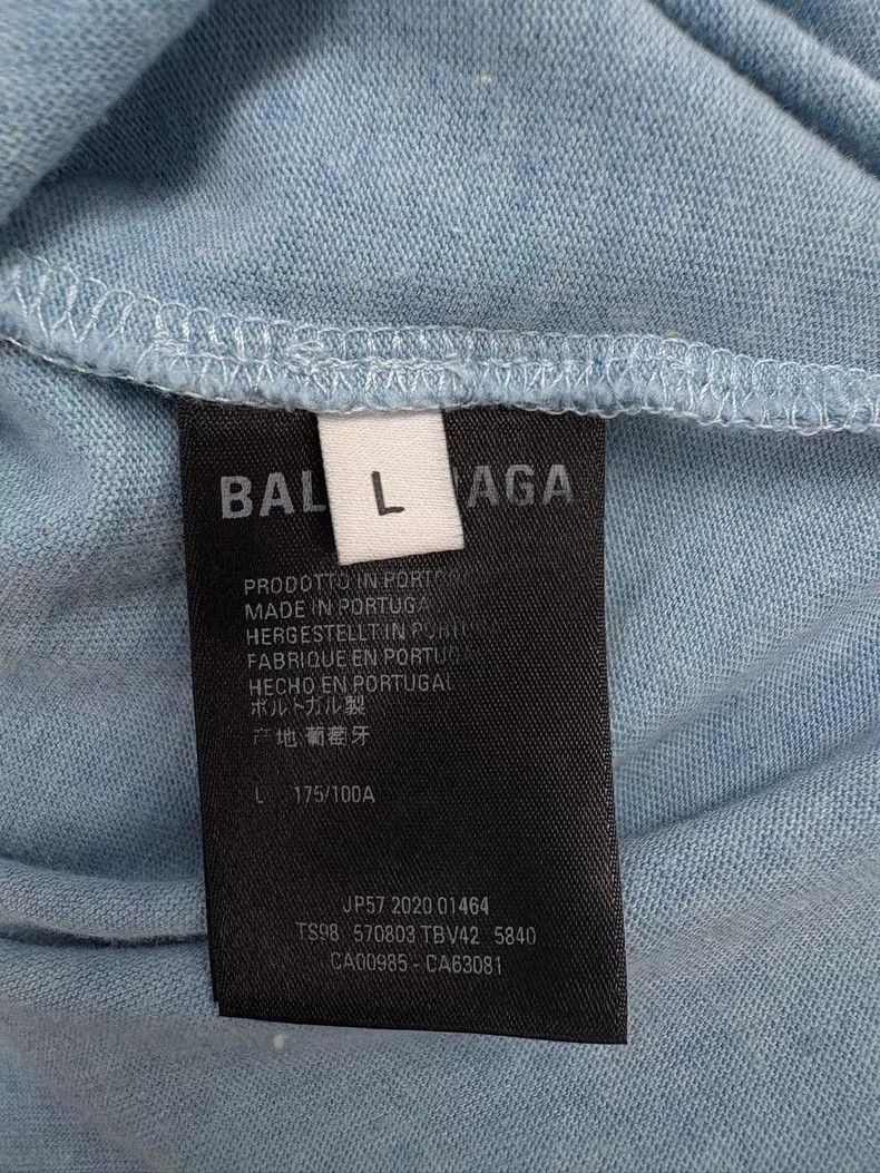 Balenciaga Balenciaga Haze blue cola printed short sleeve 2503-Nextarr Size US S / EU 44-46 / 1 - 6 Thumbnail