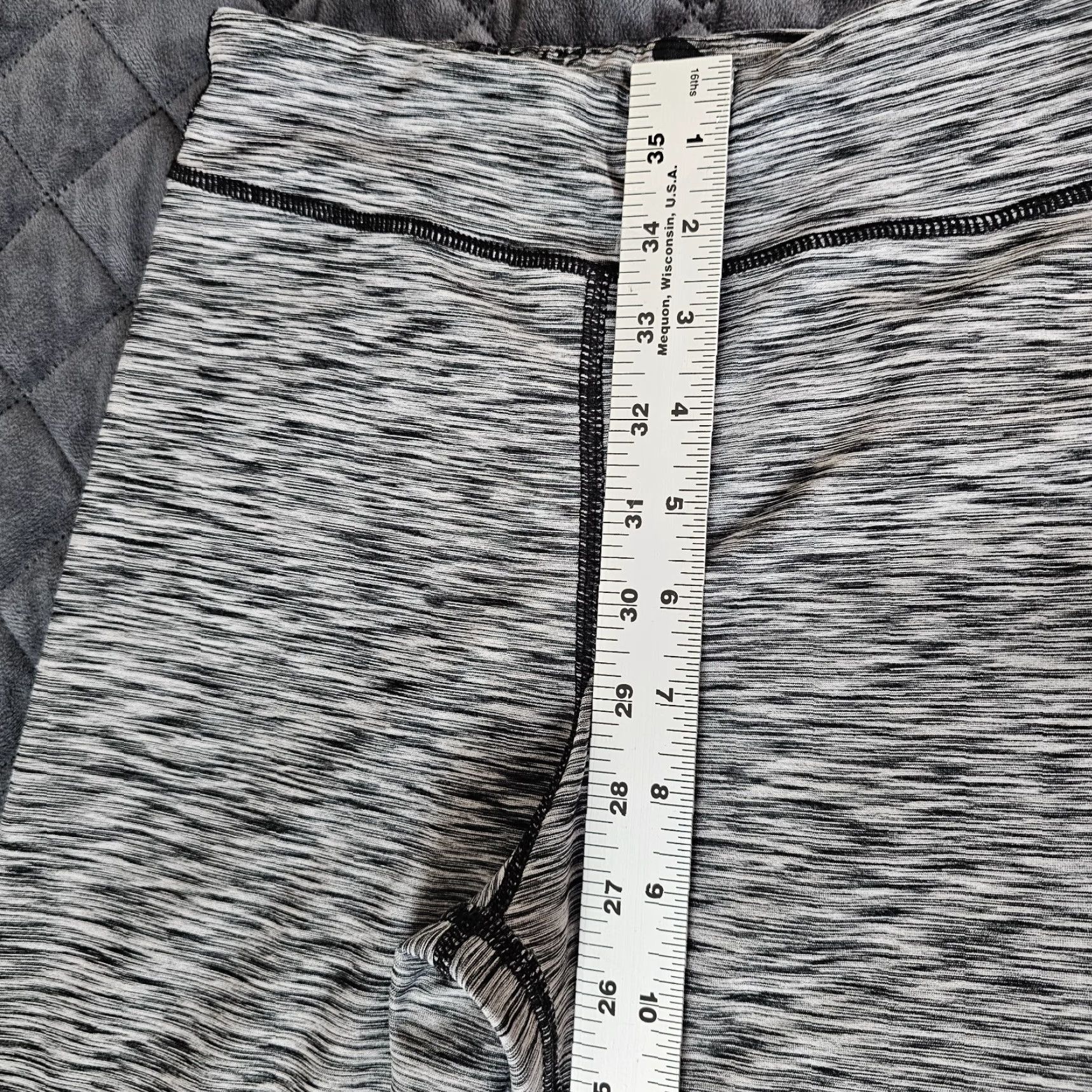 Fila FILA Leggings Heather Gray Mid Rise Size M 10-12 Cropped Athletic Gym Running Size 32" / US 10 / IT 46 - 6 Thumbnail