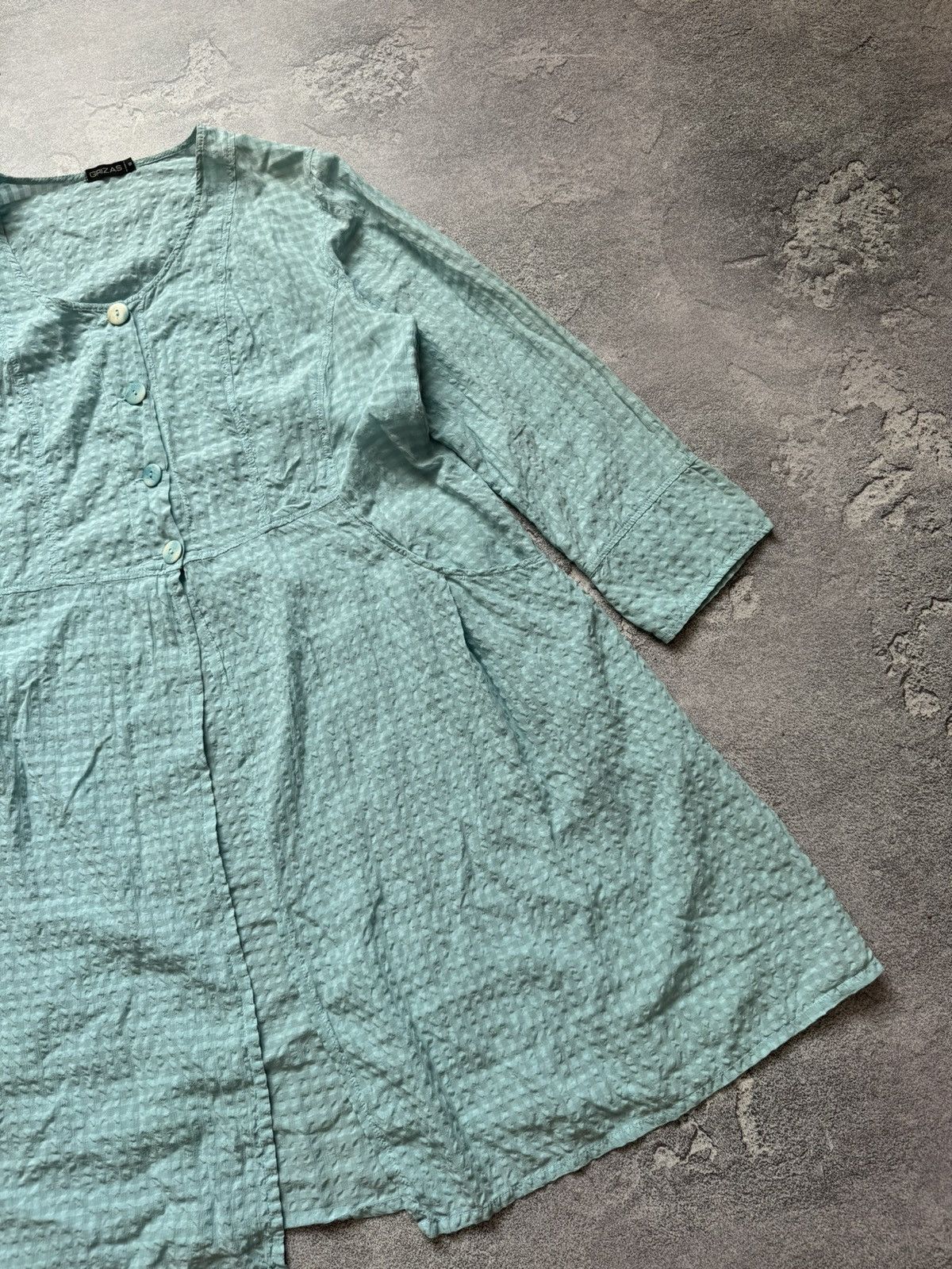 Vintage Grizas S silk long dress 👗 button up long sleeve relaxed Size S / US 4 / IT 40 - 8 Thumbnail