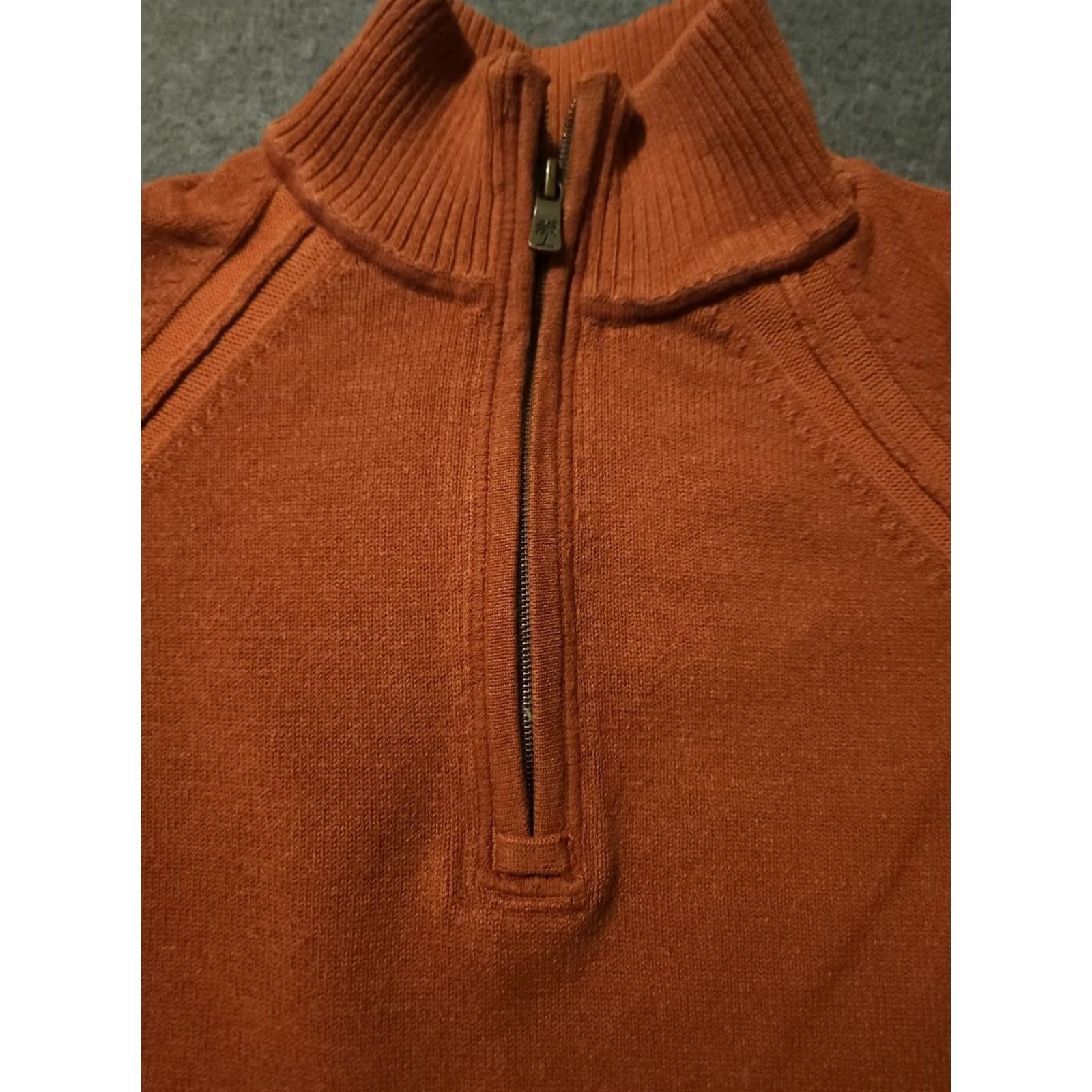 Tommy Bahama Tommy Bahama Sweater 1/4 Zip Shirt Mens Medium Orange Cotton Nylon Knit Pullover Long Sleeve Vintage? Size US M / EU 48-50 / 2 - 6 Thumbnail