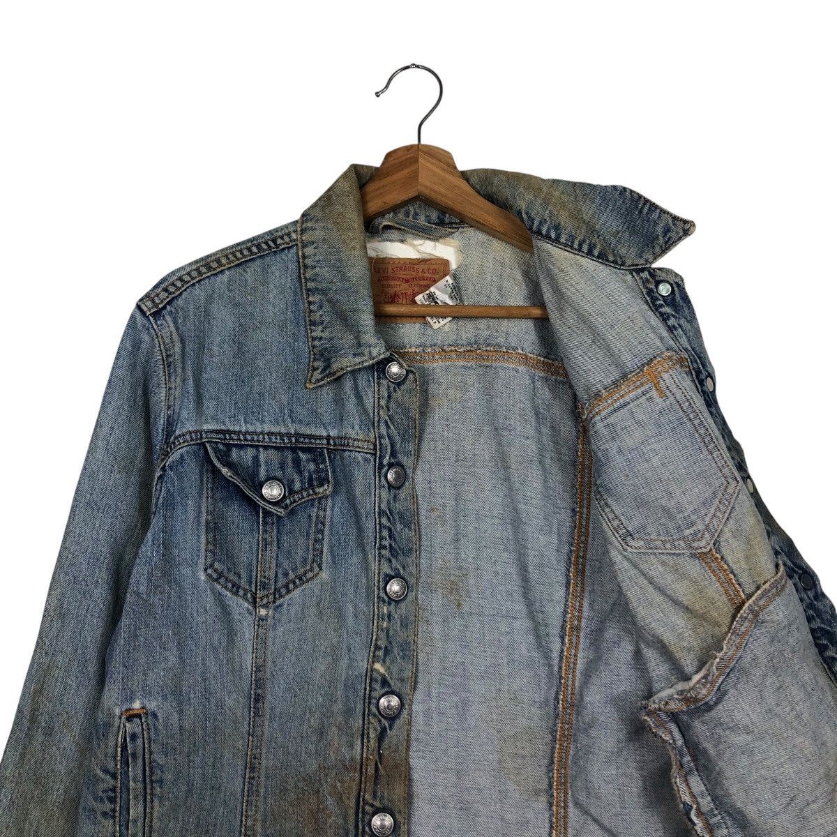 Levi's 📌Vintage Trucker Denim Jeans Rusty Design Levi's Size US L / EU 52-54 / 3 - 13 Thumbnail