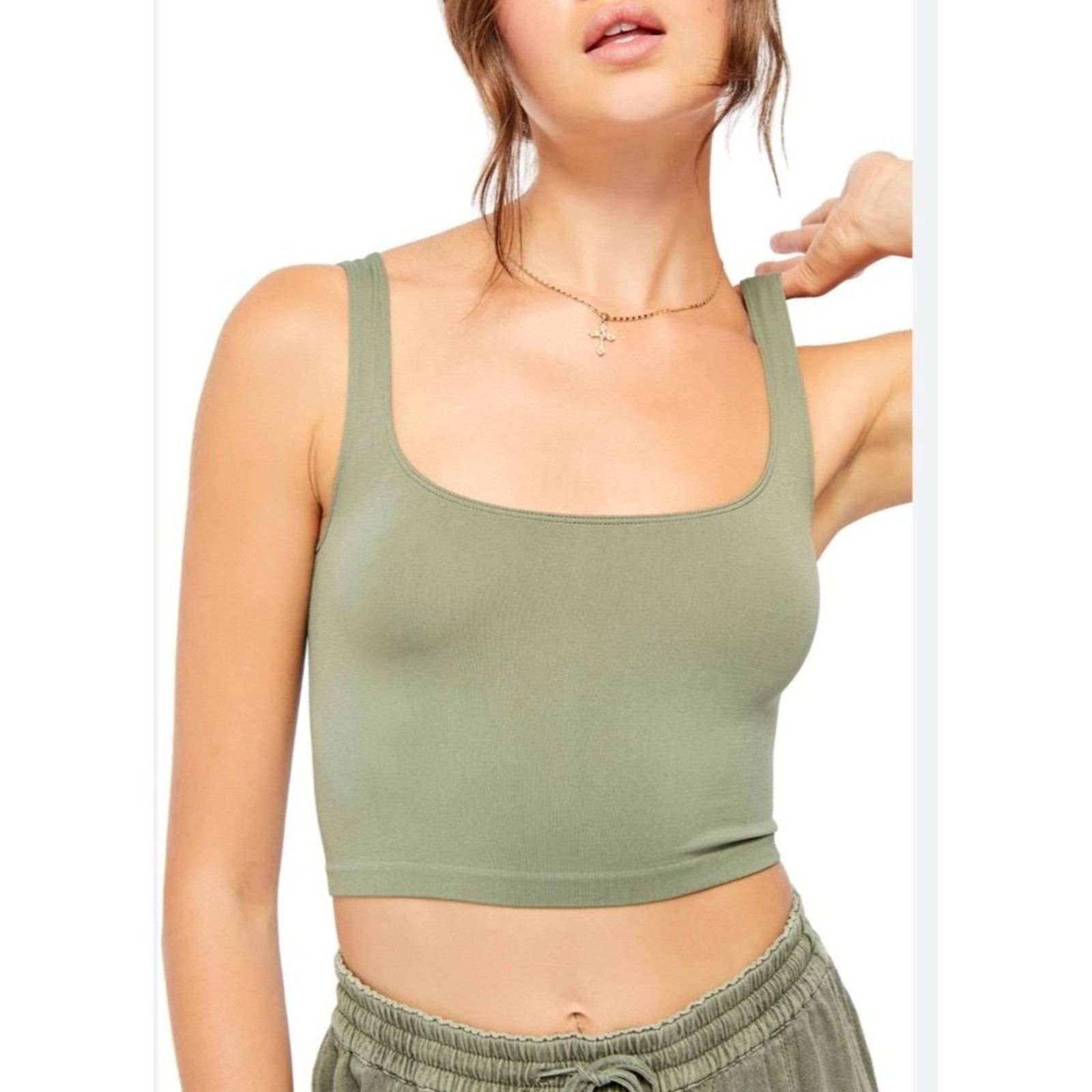 Free People Free People Intimately Scoop-Neck Crop Tank Top M/L Size M / US 6-8 / IT 42-44 - 1 Thumbnail