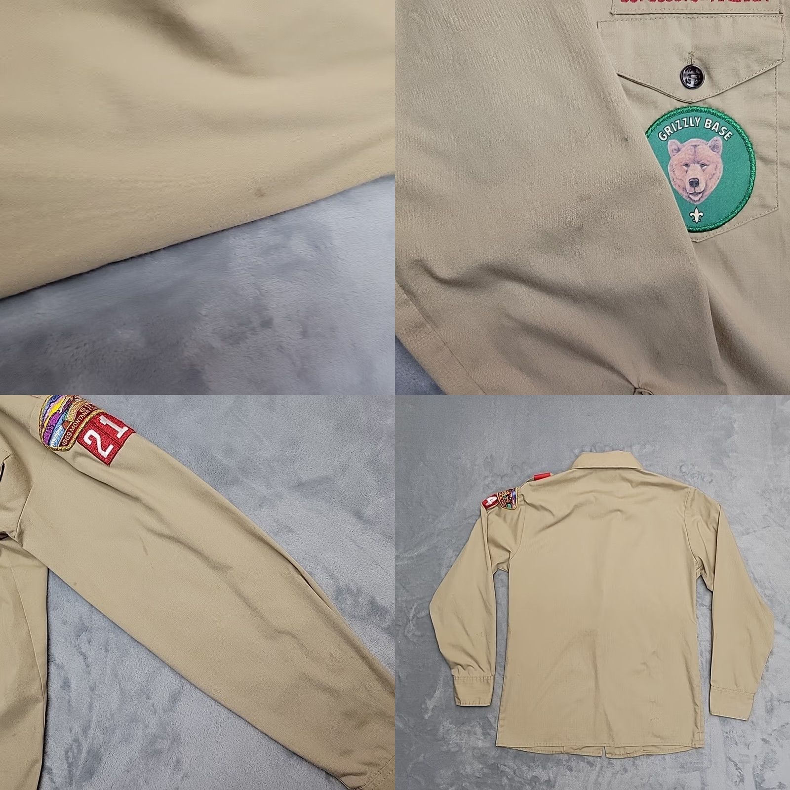Vintage VINTAGE Boy Scouts Shirt Men 16 Khaki Tan Montana Centennial BSA Uniform Made in USA Men's Shirt Camouflage? Size US L / EU 52-54 / 3 - 8 Thumbnail