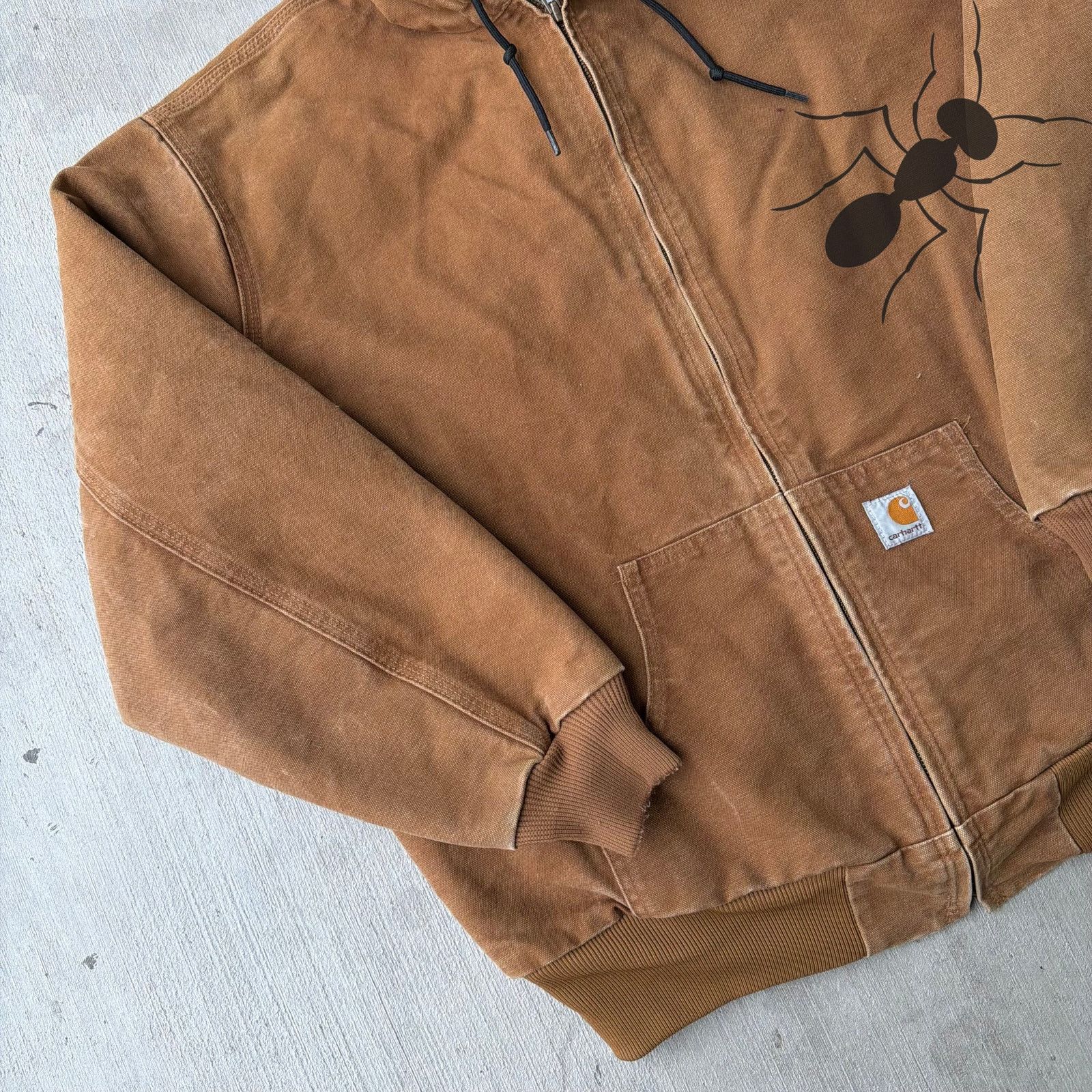 Carhartt × Vintage Carhartt WOMENS WJ130 Brown hooded work wear jacket Size US XL / EU 56 / 4 - 2 Thumbnail