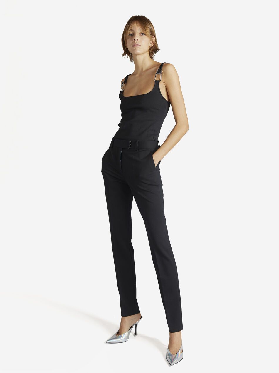 The Attico o1mle0525 Strap Detail Tank Top in Black Size S / US 4 / IT 40 - 2 Thumbnail