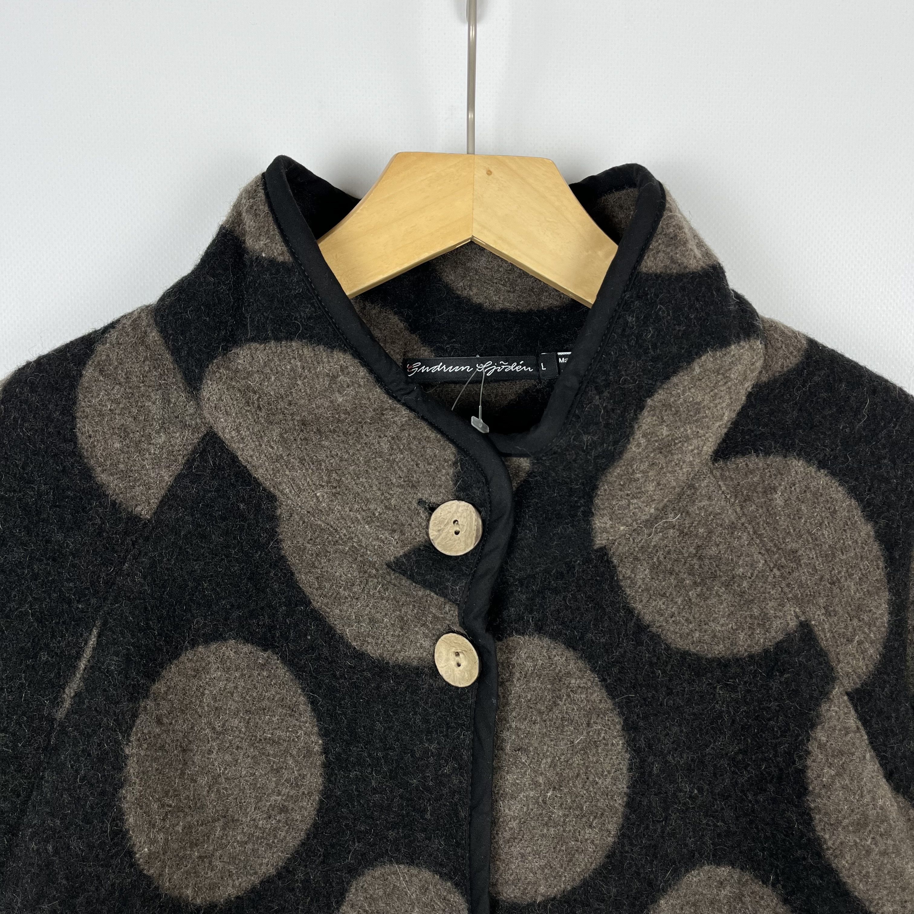 Gudrun Sjoden Ladies Gudrun Sjoden Polka Dot Wool Coat Size L / US 10 / IT 46 - 7 Thumbnail