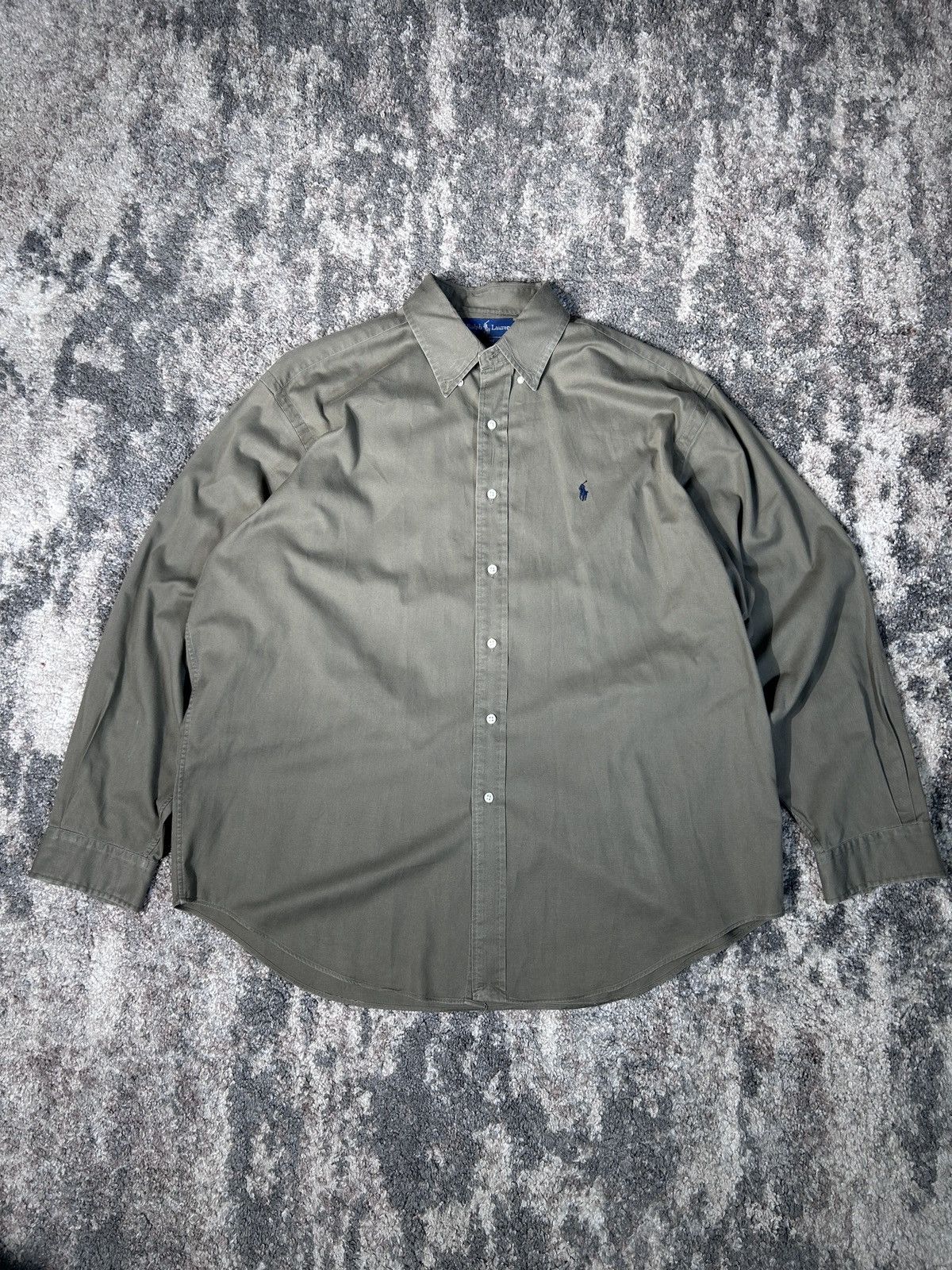 Polo Ralph Lauren × Vintage Vintage Polo Ralph Lauren Khaki Shirt XL Size US XL / EU 56 / 4 - 1 Thumbnail