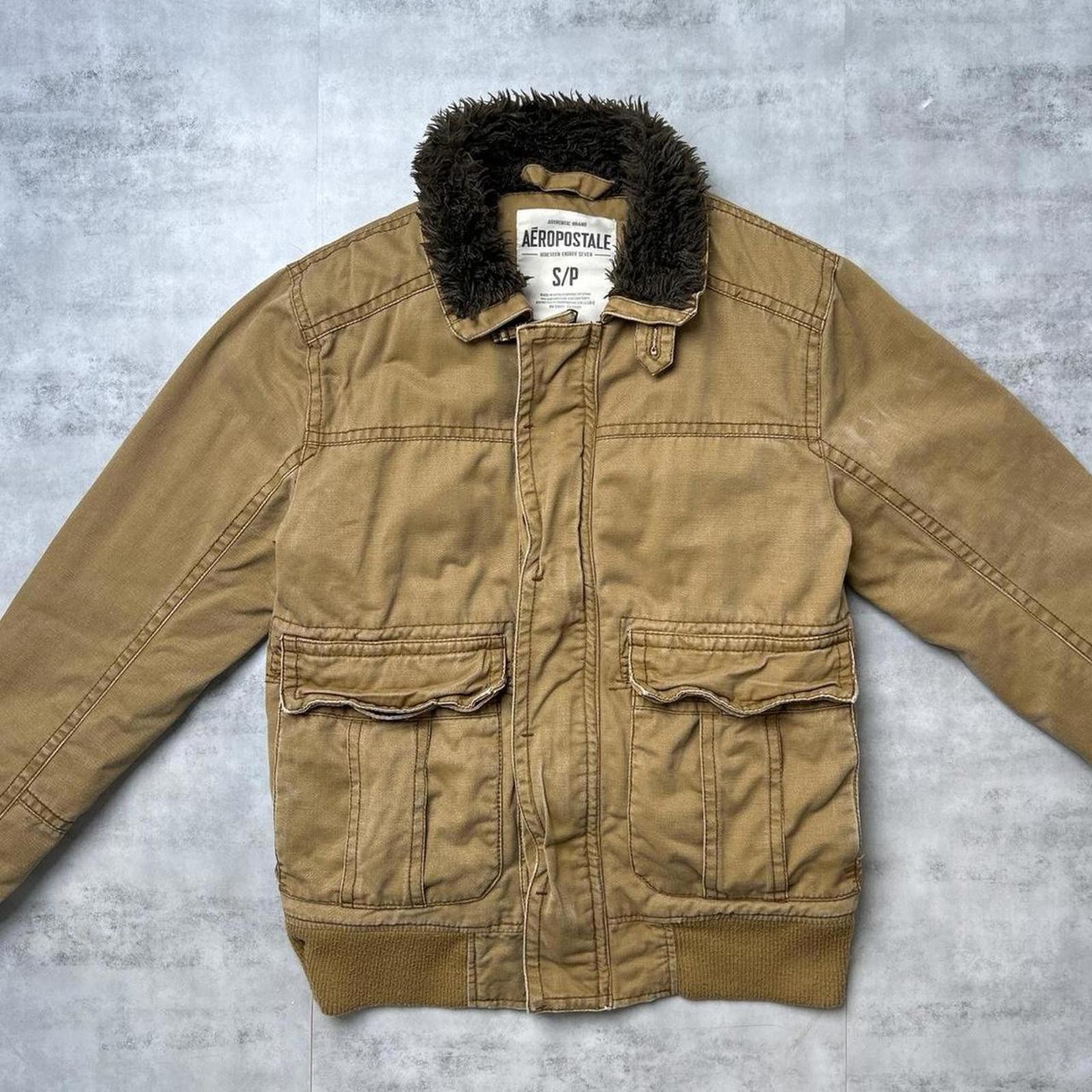 Aeropostale Y2K Aeropostale Fur trim collar jacket 00s bomber jacket Size US S / EU 44-46 / 1 - 3 Thumbnail