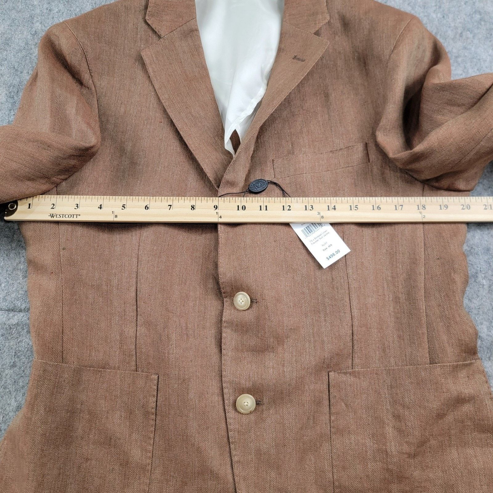Todd Snyder Birdwell x Todd Snyder Linen Traveler Blazer size 40S Tan Size 40S - 5 Thumbnail