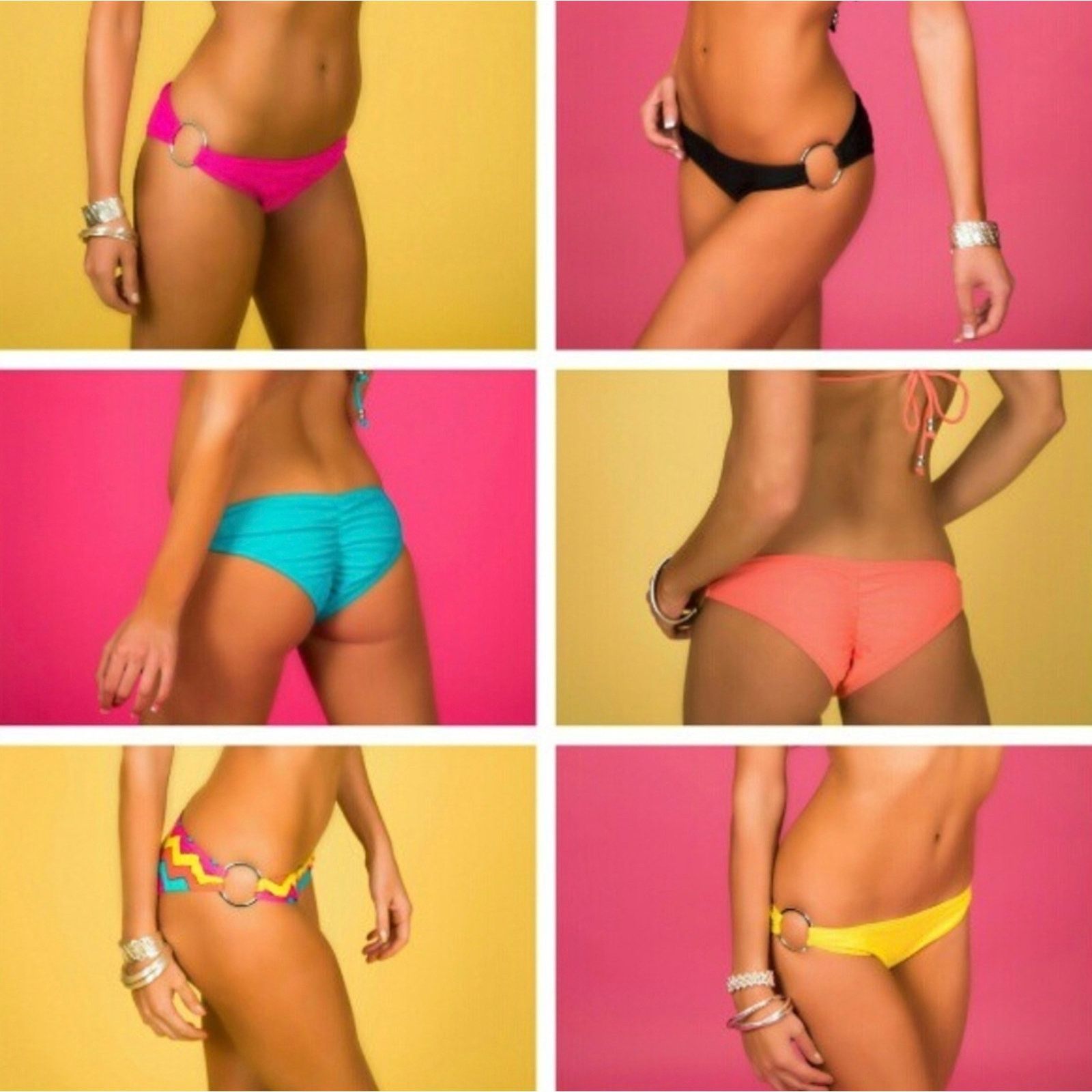 Other Pink Black | FYS | Rio Ring Bikini Set Size ONE SIZE - 5 Thumbnail