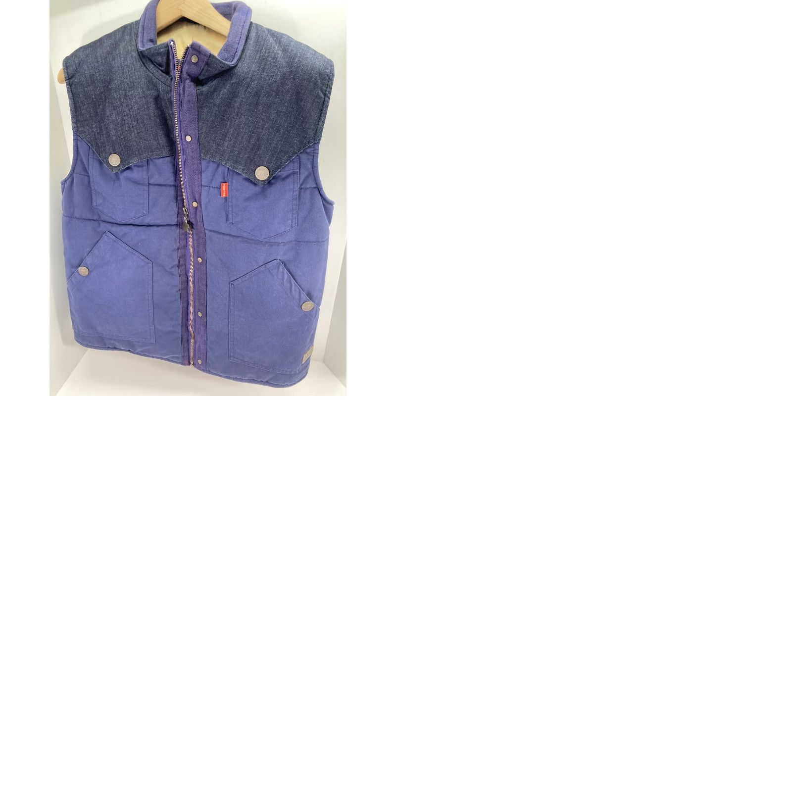 Hudson Hudson Outerwear Vest Mens Size Large Blue Denim Canvas Full Zip Casual Shirt? Size US L / EU 52-54 / 3 - 10 Thumbnail