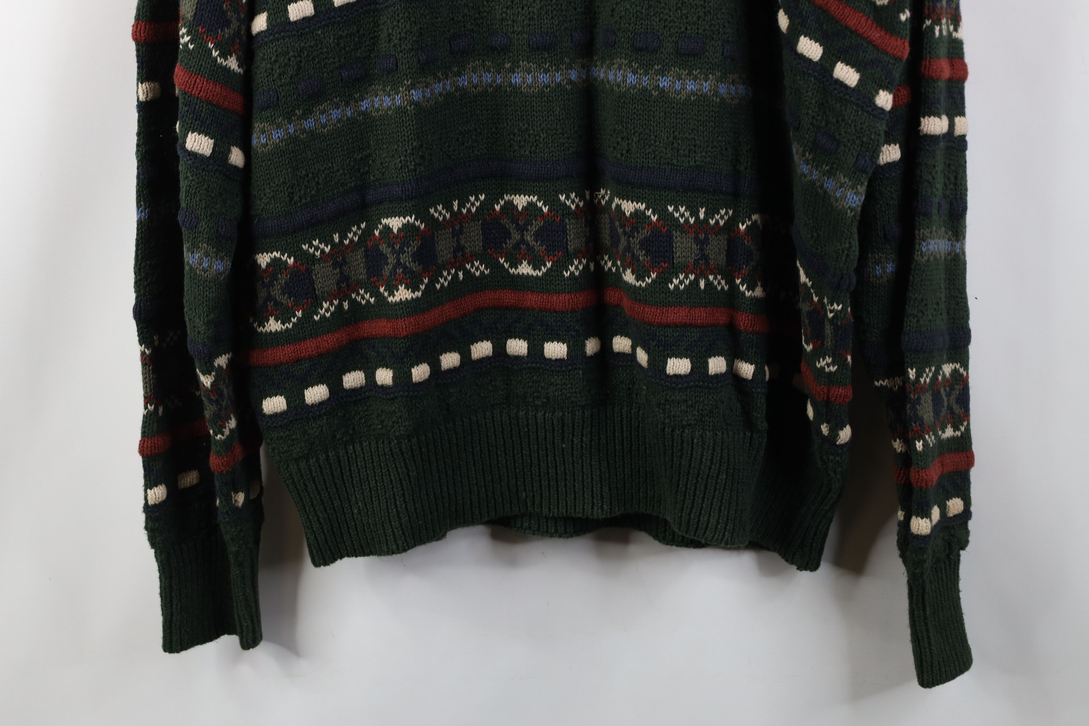 Vintage Vintage 90s Streetwear Blend Knit Fair Isle Crewneck Sweater Size US XL / EU 56 / 4 - 3 Thumbnail