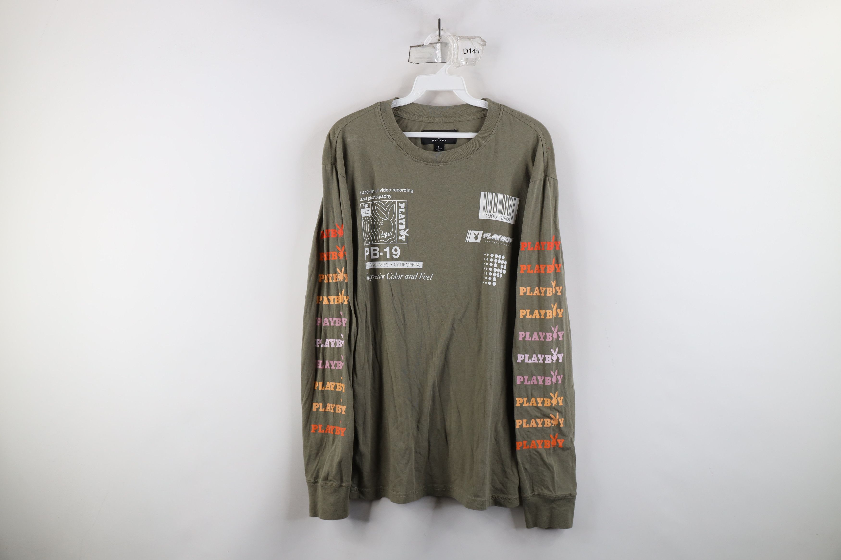 Playboy × Vintage Vintage Y2K Pacsun Playboy Taped Logo Long Sleeve T-Shirt Size US S / EU 44-46 / 1 - 1 Thumbnail