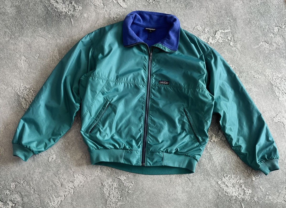 Vintage 90s Patagonia Nylon Made in USA Fleece Bomber Jacket