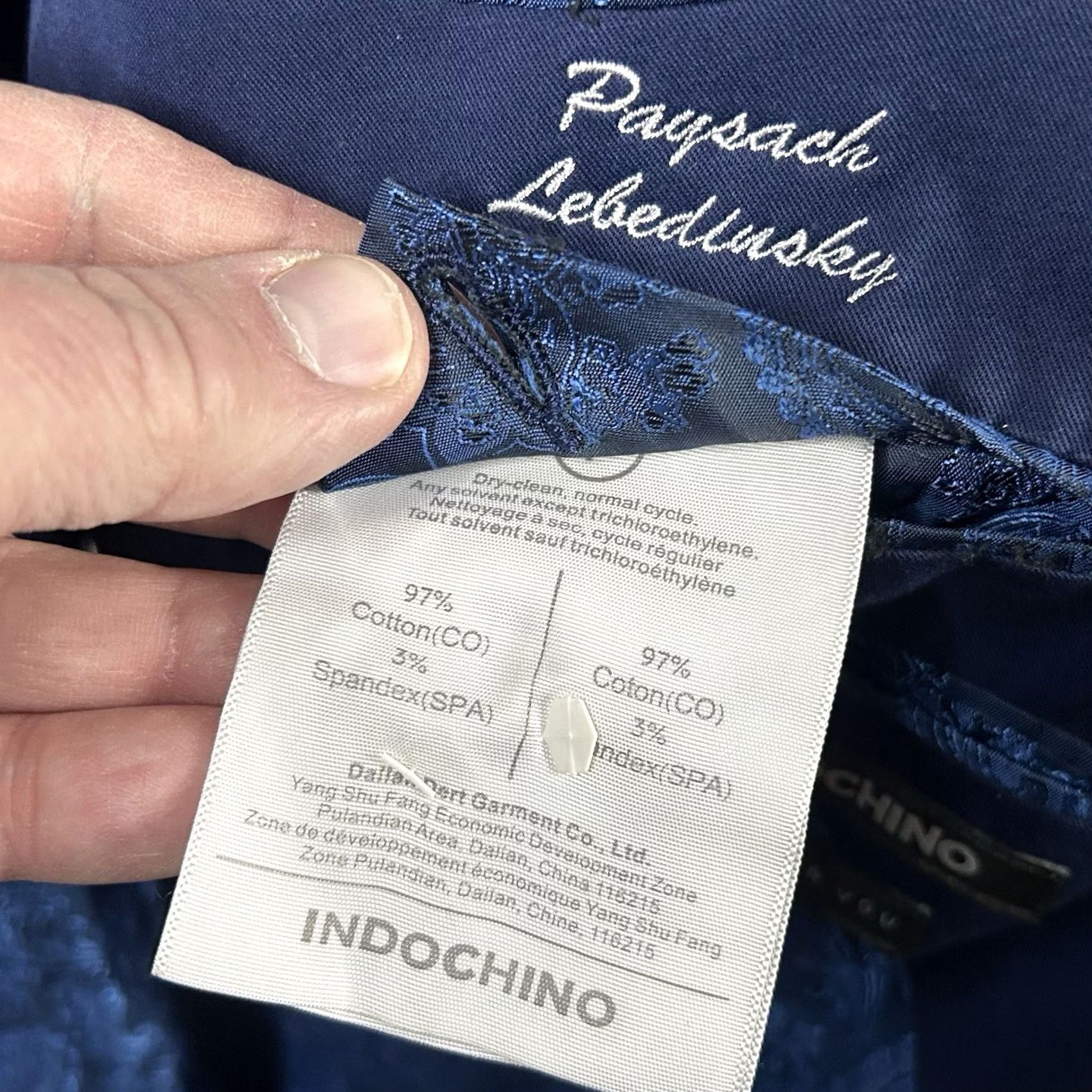 Vintage Indochino Sport Coat Blue Cotton Blend Two-Button Notch Lapel Lined 44R Mens Regular Jacket Chest 44 Regular Fit Vintage? No Size US S / EU 44-46 / 1 - 4 Thumbnail