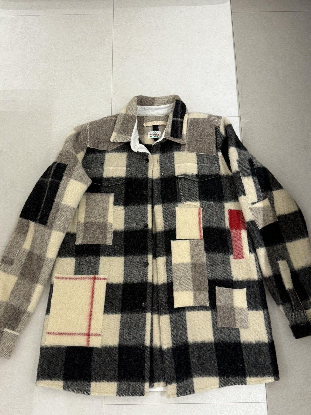 Off-White off-white Lana Wool pattern shirt Size US XS / EU 42 / 0 - 5 Thumbnail