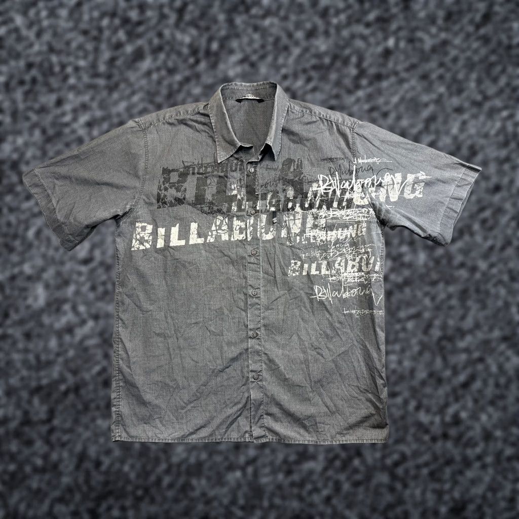 Billabong Billabong Button-Up Shirt Short Sleeve Mens 3XL Gray Size US XXL / EU 58 / 5 - 1 Thumbnail