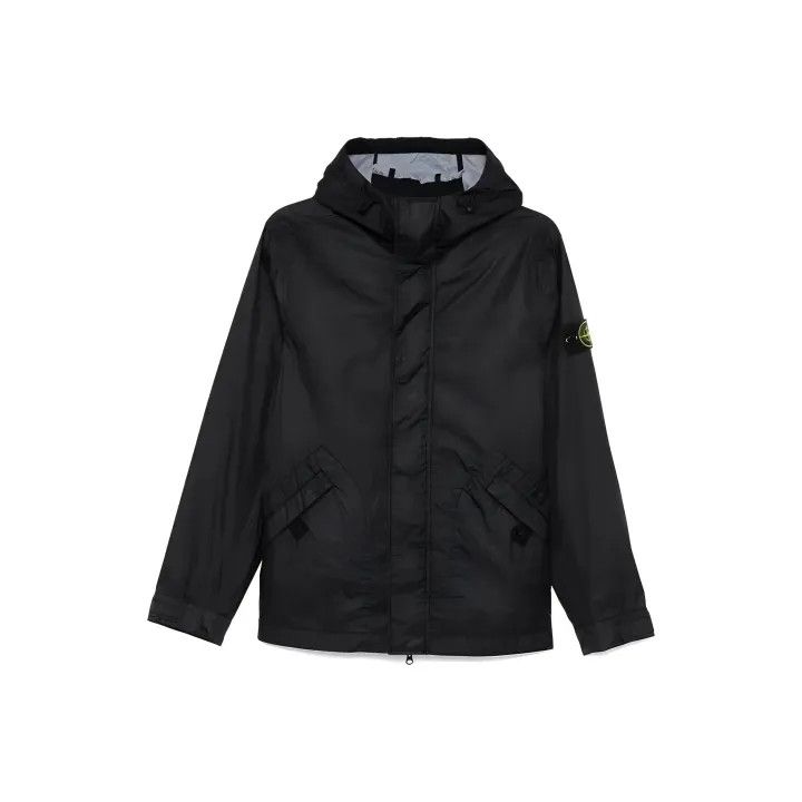 Stone Island Stone Island Black Lightweight Hooded Jacket Size US M / EU 48-50 / 2 - 1 Thumbnail