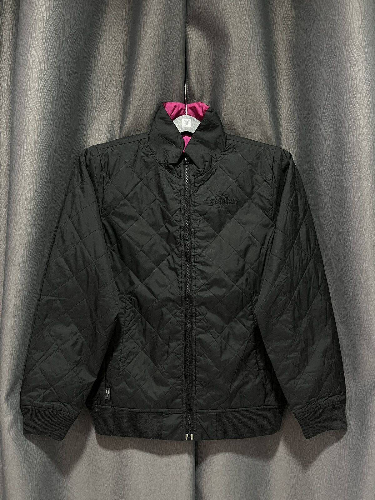 Diamond quilted reversible puffer jacket