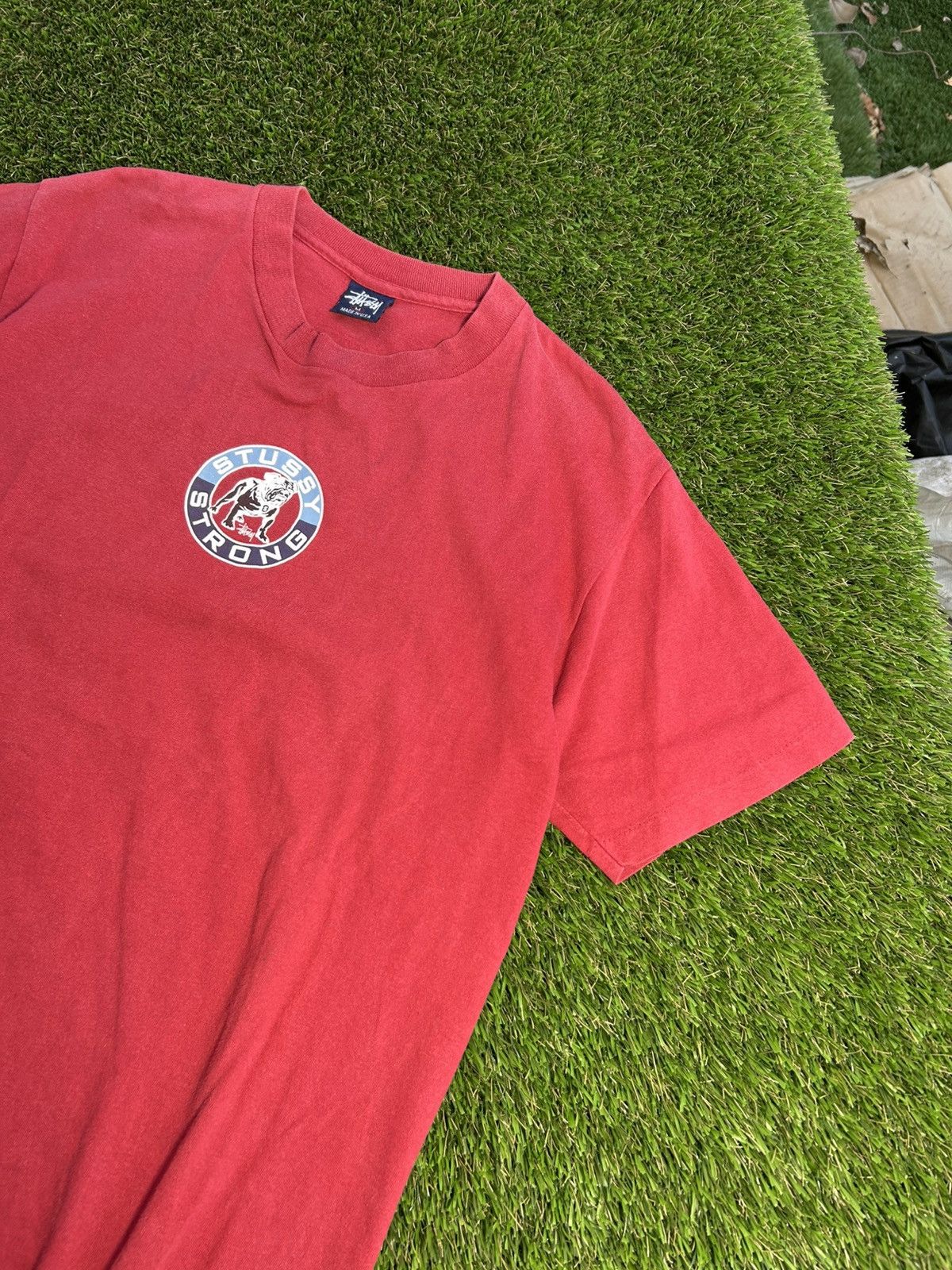 Stussy Vintage 90s Stussy Bulldog Single Stitch Center Logo Tee Size US M / EU 48-50 / 2 - 1 Thumbnail