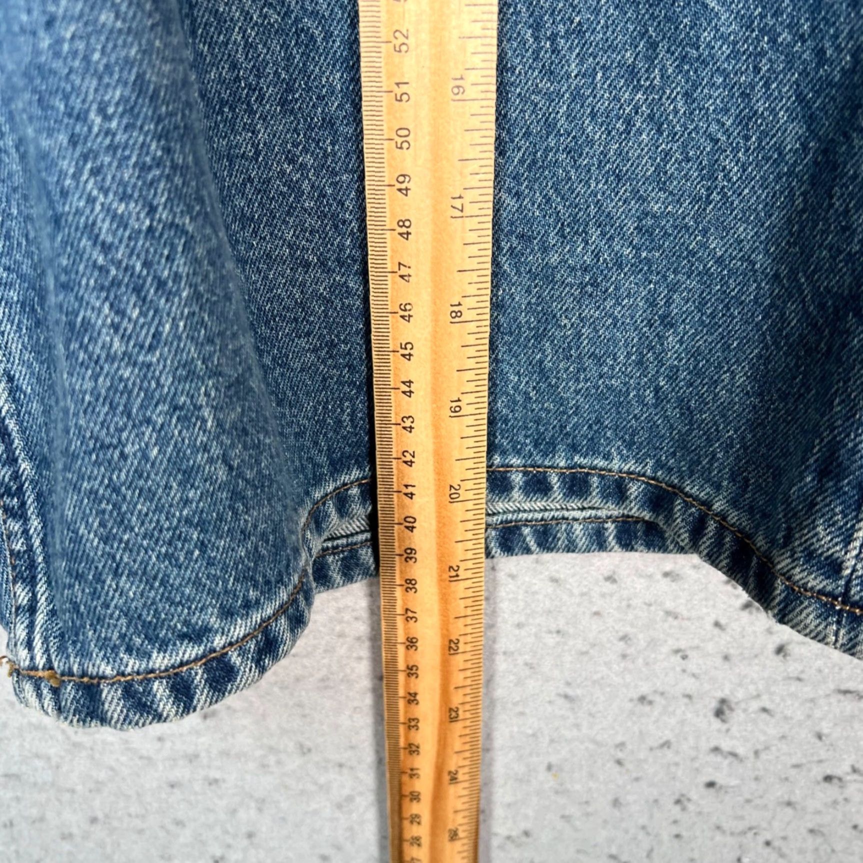 Palace Palace Calvin Klein Mens Bermuda Shorts 30 Blue 100% Cotton NEW! Denim Baggy Mid Rise Flat Front Pockets Crew Neckless? Size US 30 / EU 46 - 7 Thumbnail