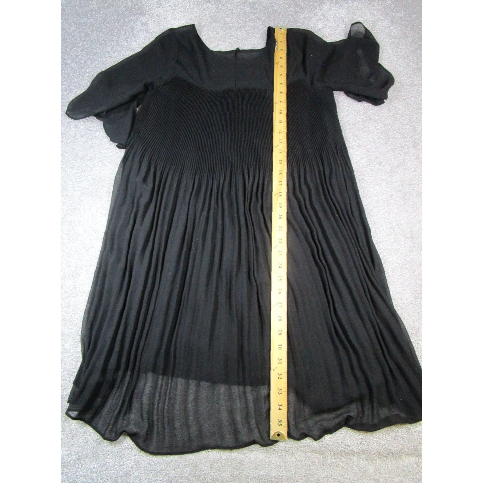 Vintage Maeve Dress Womens 2 Black Blouson Short Sleeve Round Neck Button Closure Polyester Short Maeve Womens Blouson 2 Black Dress Size XS / US 0-2 / IT 36-38 - 7 Thumbnail