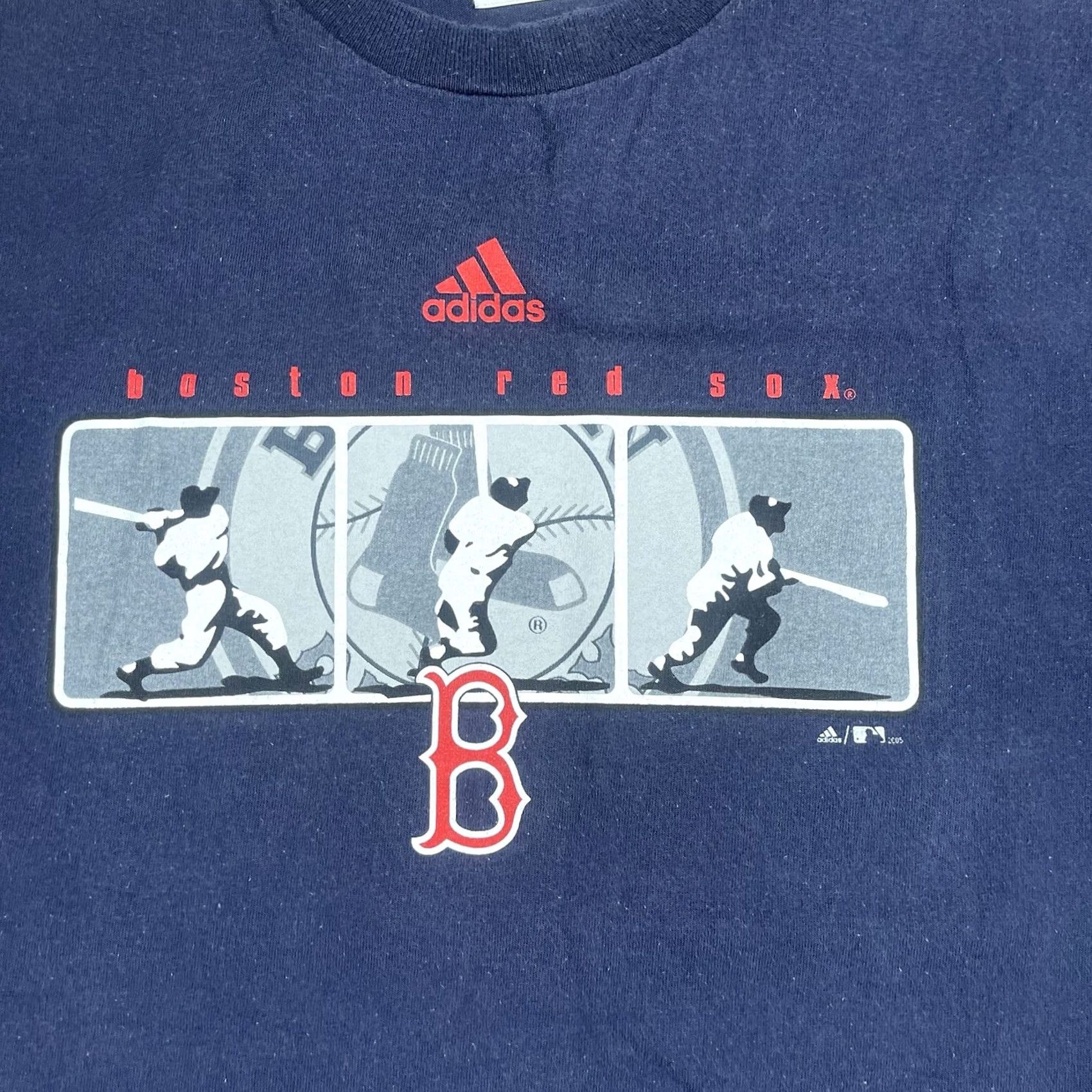 Adidas Adidas T-Shirt Mens L Large Blue CrewNeck Short Sleeve Boston Red Sox Graphics Size US L / EU 52-54 / 3 - 2 Thumbnail