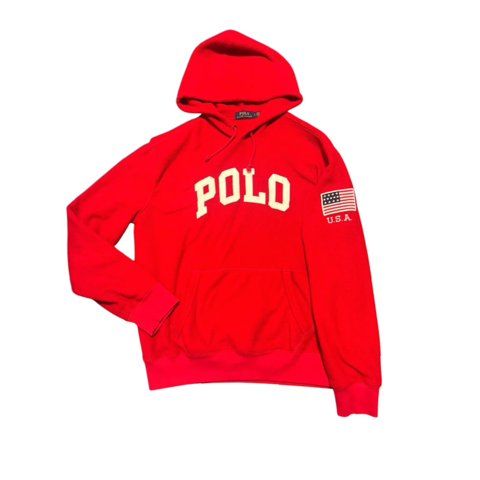 Polo Ralph Lauren Polo Ralph Lauren Hoodie Men’s Large Red Pullover Fleece USA Flag Logo Size US L / EU 52-54 / 3 - 4 Thumbnail