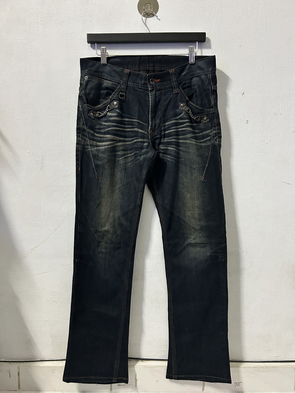 If Six Was Nine Hideways nicole club flared whiskered fade jeans japan punk Size US 32 / EU 48 - 1 Thumbnail