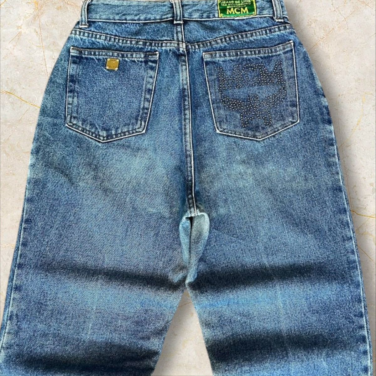 MCM MCM italy logo big couture baggy straight jeans archive rare Size 26" / US 2 / IT 38 - 3 Thumbnail