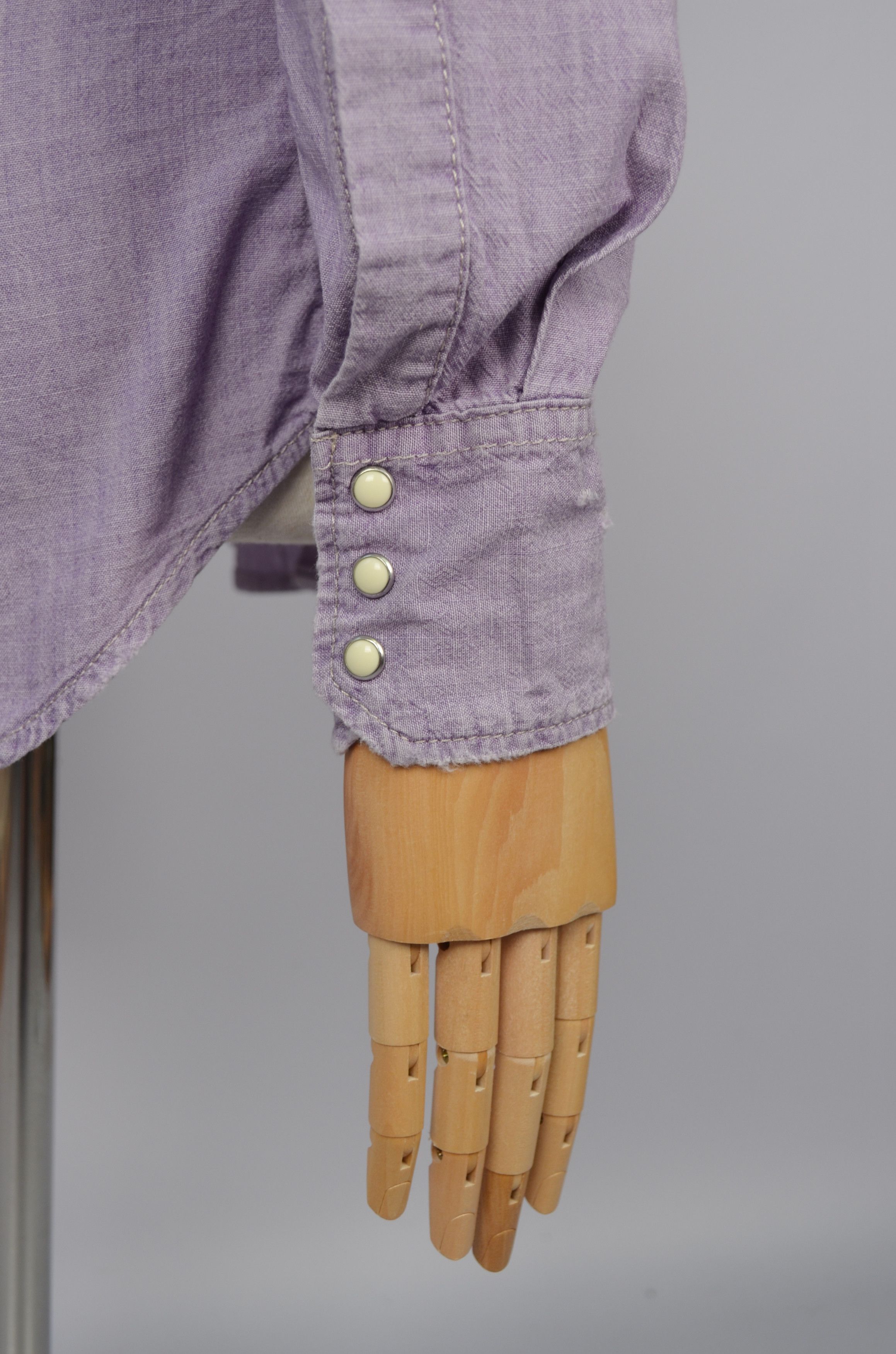 Designer × Dsquared2 Dsquared2 Denim Western Snap Distressed Shirt Violet Size 40 Size S / US 4 / IT 40 - 15 Thumbnail
