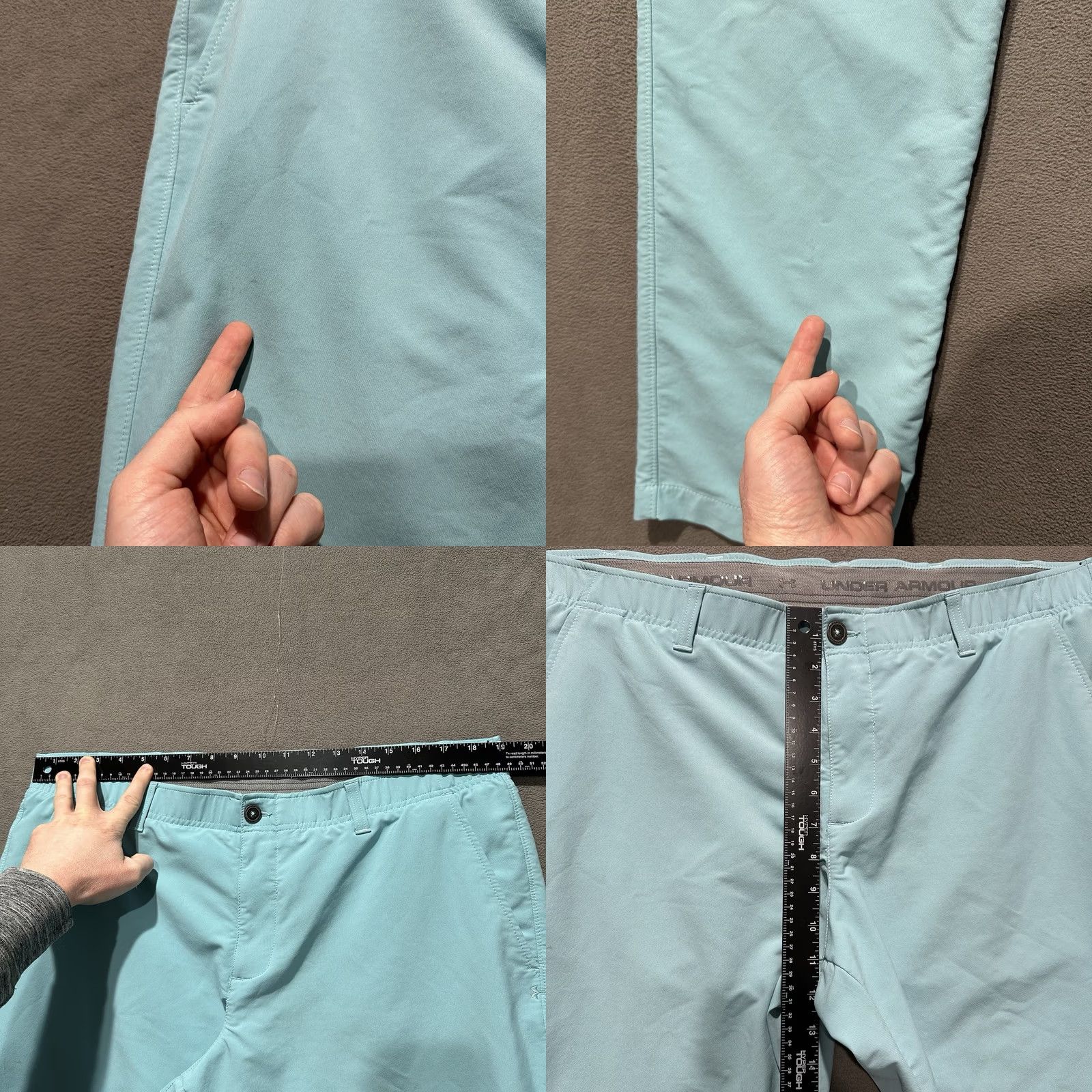 Under Armour Under Armour Pants Mens 40x30 Blue Match Play Elastic Waist Golf Stretch Chino Regular Straight Pocket Front Flat Front Size US 40 / EU 56 - 9 Thumbnail