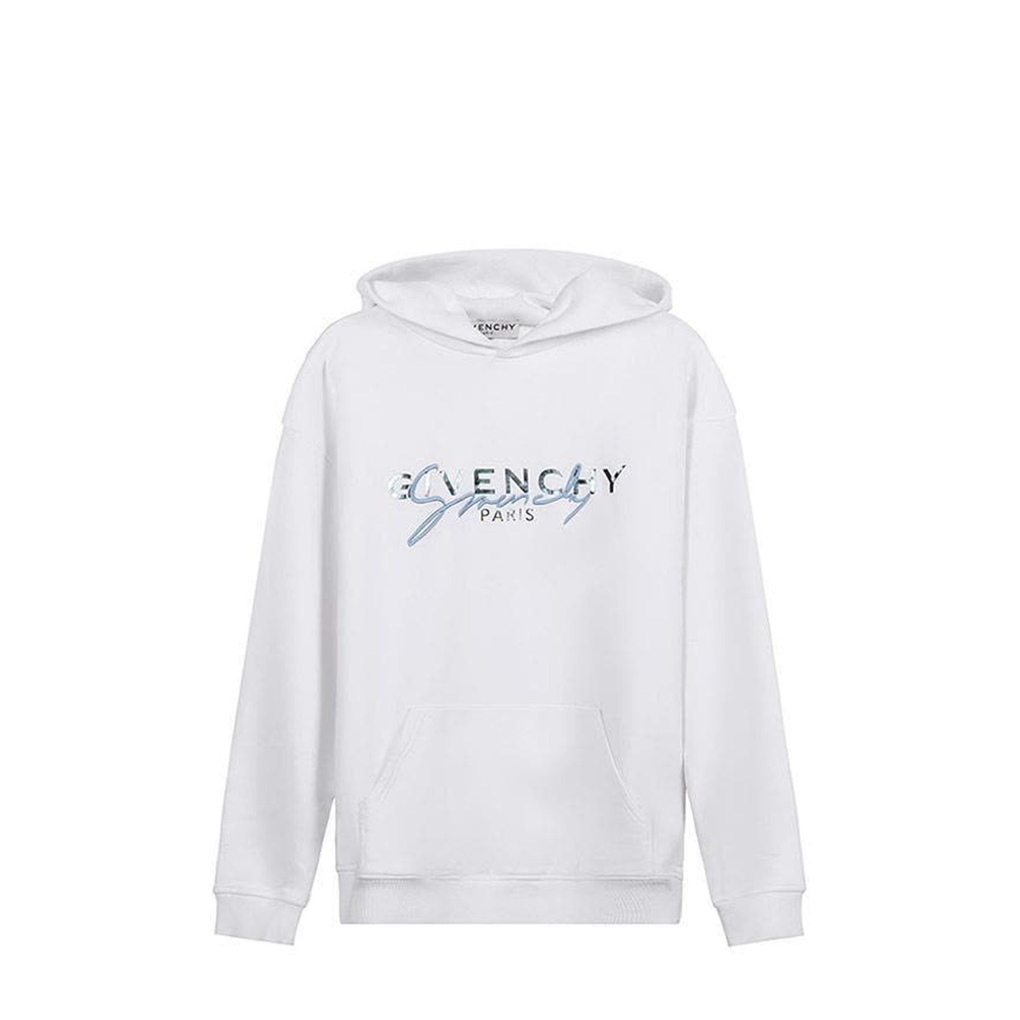 GIVENCHY - Givenchy Signature hooded sweatshirt in white cotton (M)