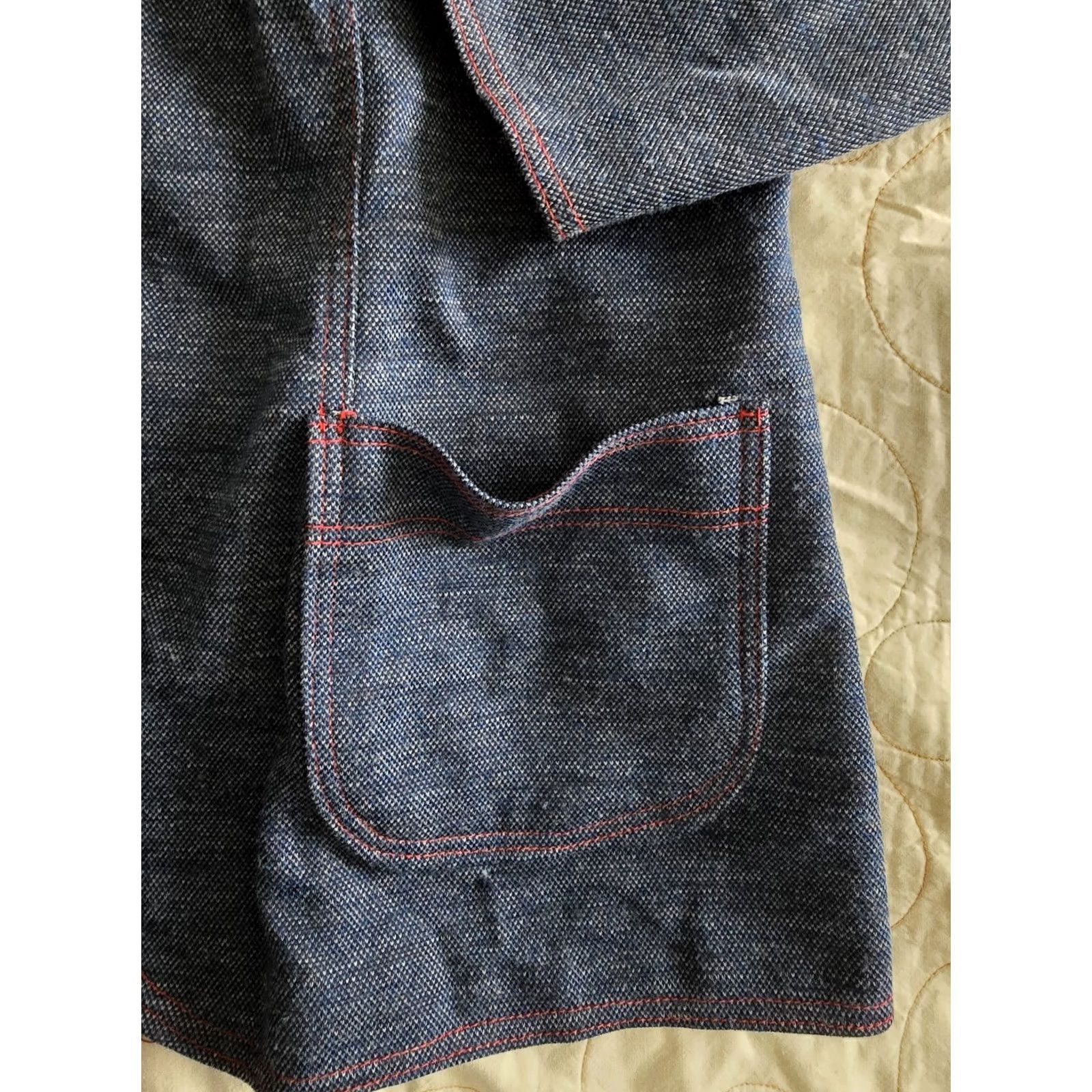 JCPenney VINTAGE 1970s JC Penney Fashions Blue Blazer Top Button Up Jacket Womens M/L Blue Western Jacket Women XS? Size M / US 6-8 / IT 42-44 - 5 Thumbnail