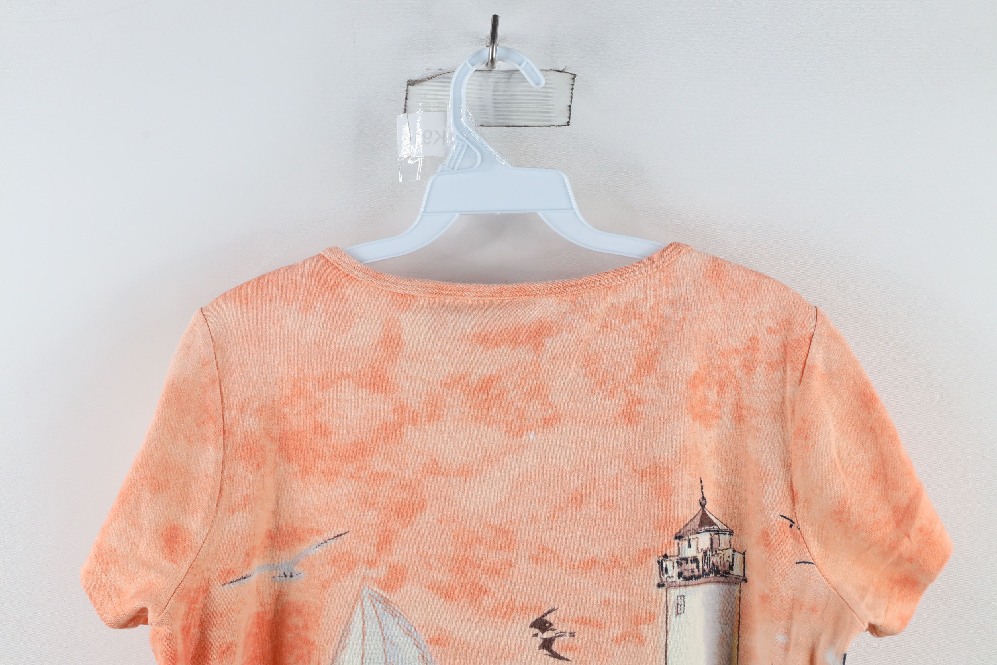 Vintage Vintage 90s Streetwear Beach All Over Print Cropped T-Shirt Size L / US 10 / IT 46 - 12 Thumbnail
