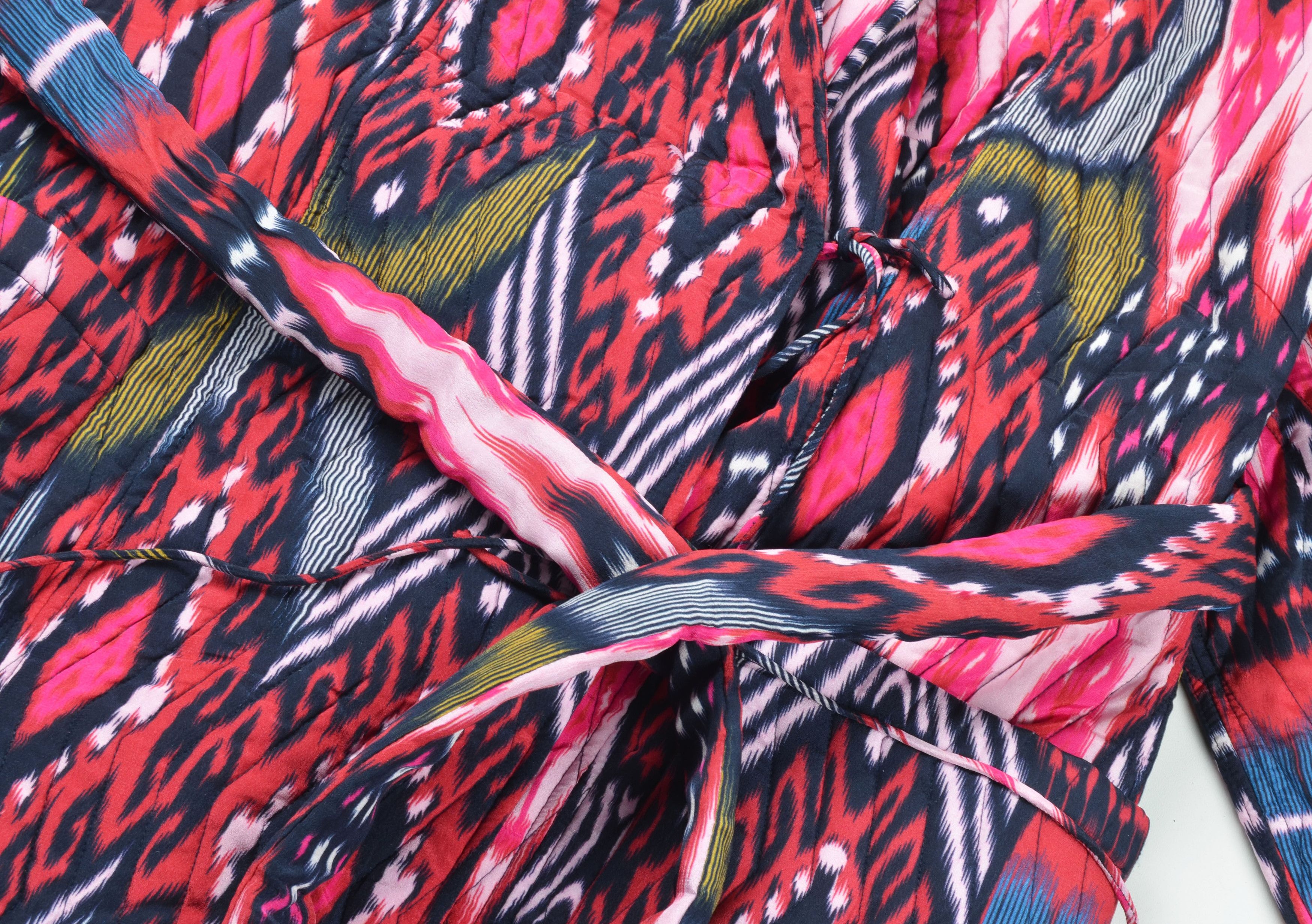 Figue Figue Ikat Tribal Print Belted Wrap Shawl Collar Boho Coat Size S / US 4 / IT 40 - 6 Thumbnail