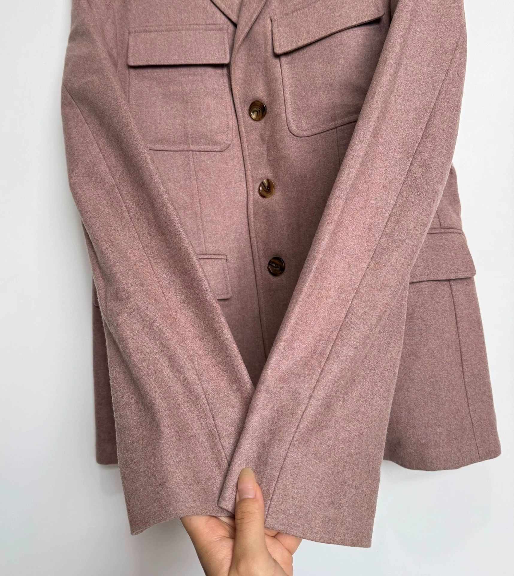 Gucci Gucci Purple Pink Wool Cashmere 4-Pocket Blazer 46 Size 46R - 3 Thumbnail