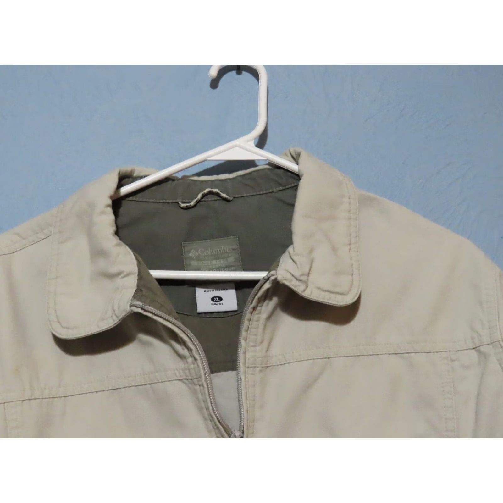 Off-White Columbia Jacket Stonewashed Granite Cloth Utility Jacket Womens XL Cotton Zip Casual Size XL / US 12-14 / IT 48-50 - 3 Thumbnail
