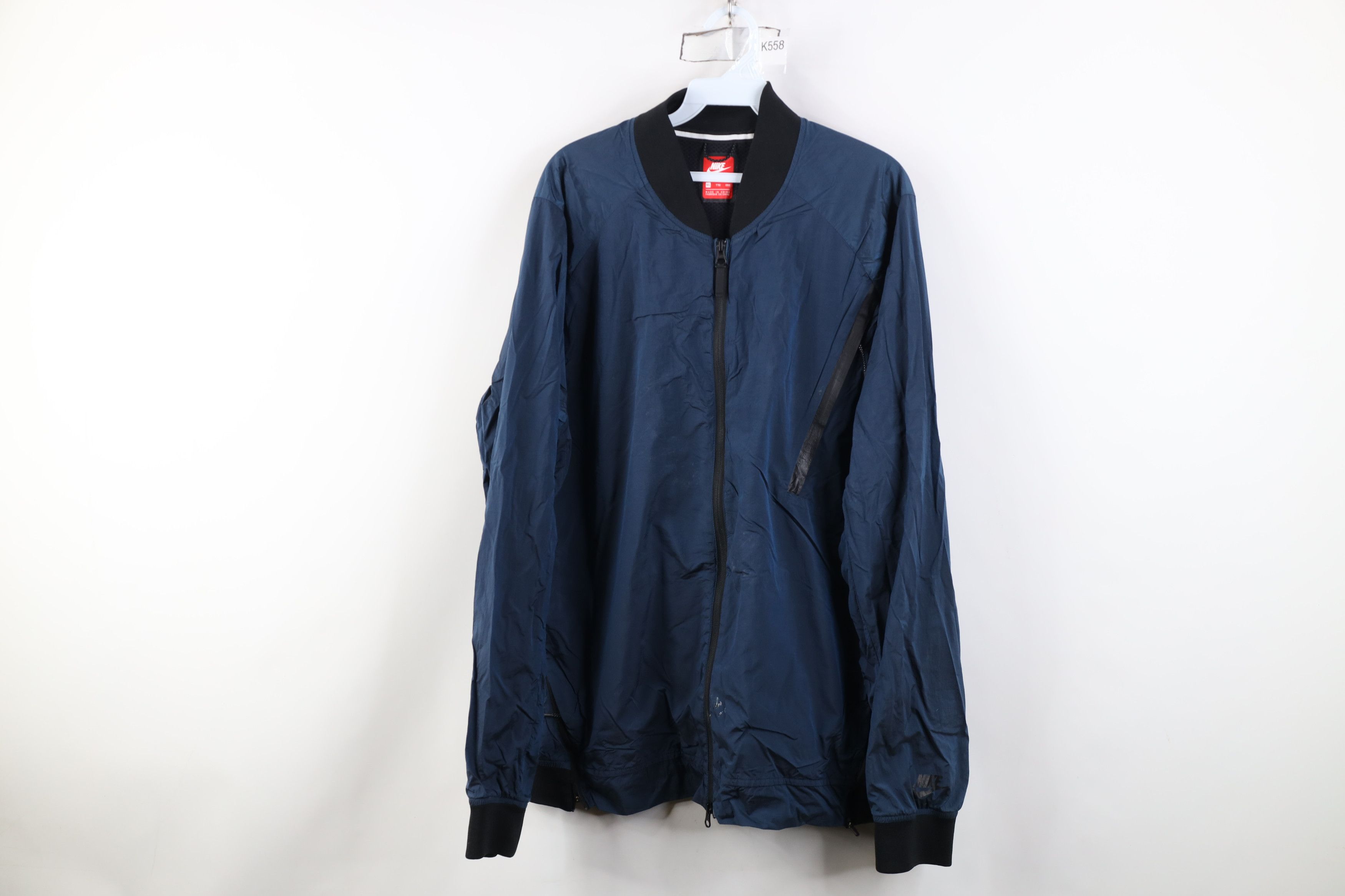 Nike Nike Tech Hypermesh Vented Varsity Jacket Windbreaker Blue Size US XXL / EU 58 / 5 - 1 Thumbnail