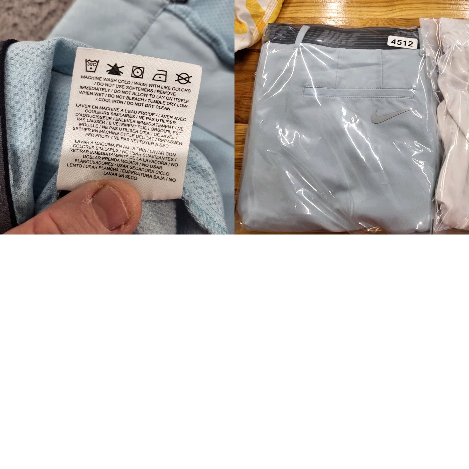 Nike Nike Golf Tour Performance Shorts Men's 38 Pale Blue Stretch Breathable Fun Regular Flat Front Logo Pockets Knit's Nike Brand Sports Golf Performance Size US 38 / EU 54 - 9 Thumbnail