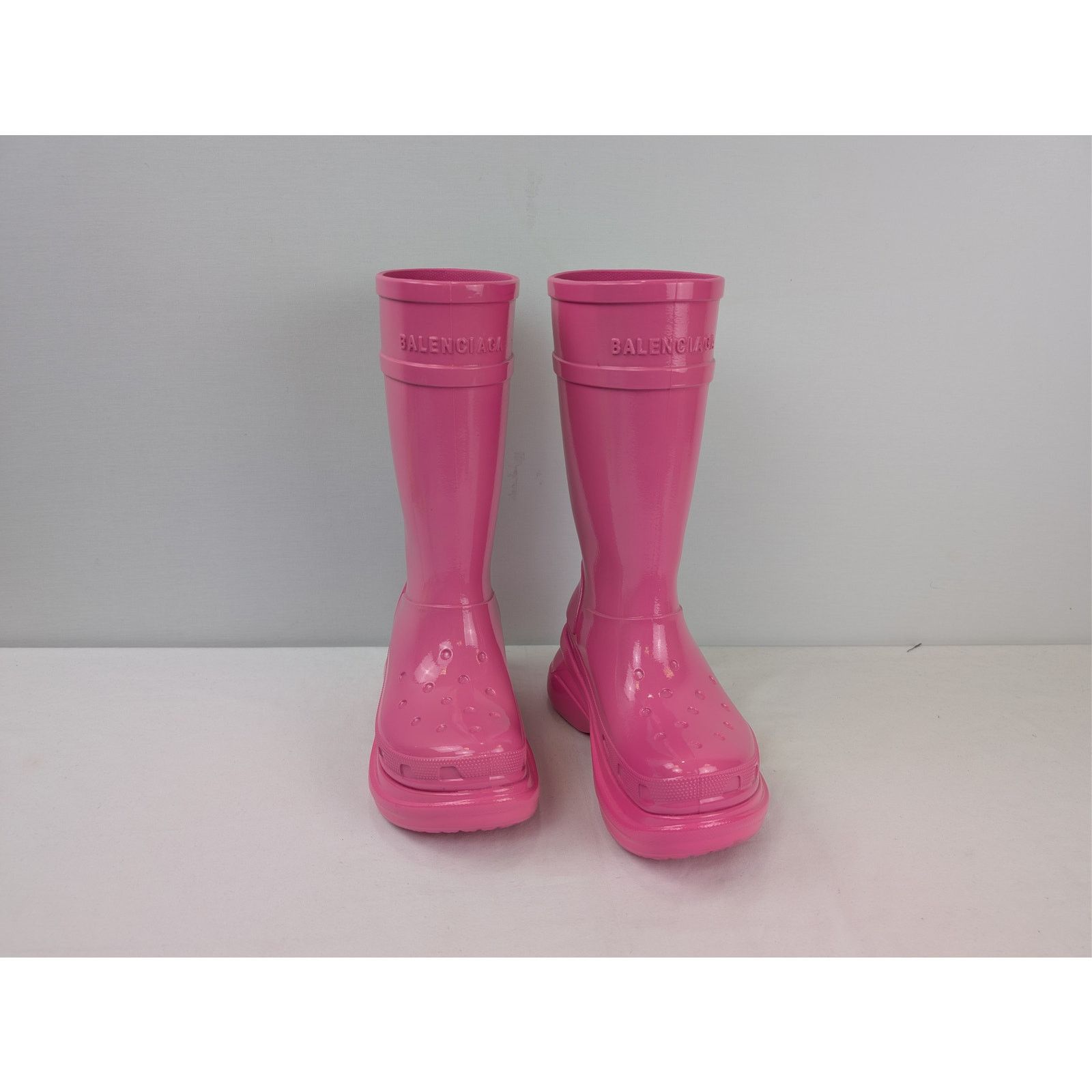 Balenciaga o1rshd1 Patent Eva Crocs Boots in Pink 37 Size US 7 / IT 37 - 5 Thumbnail