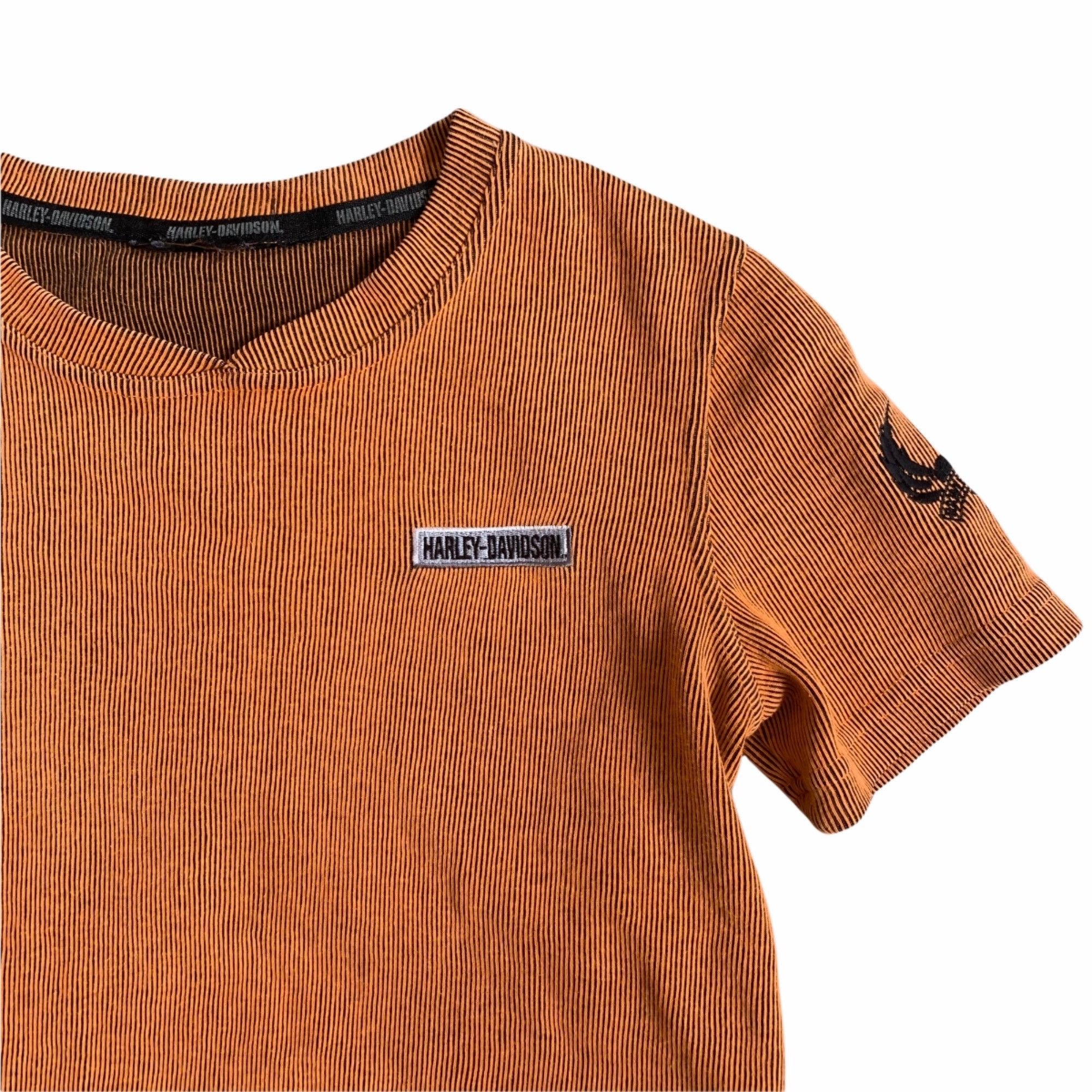 Harley Davidson Vintage Harley Davidson Textured V-Neck Embroidered Tee M Size M / US 6-8 / IT 42-44 - 2 Thumbnail