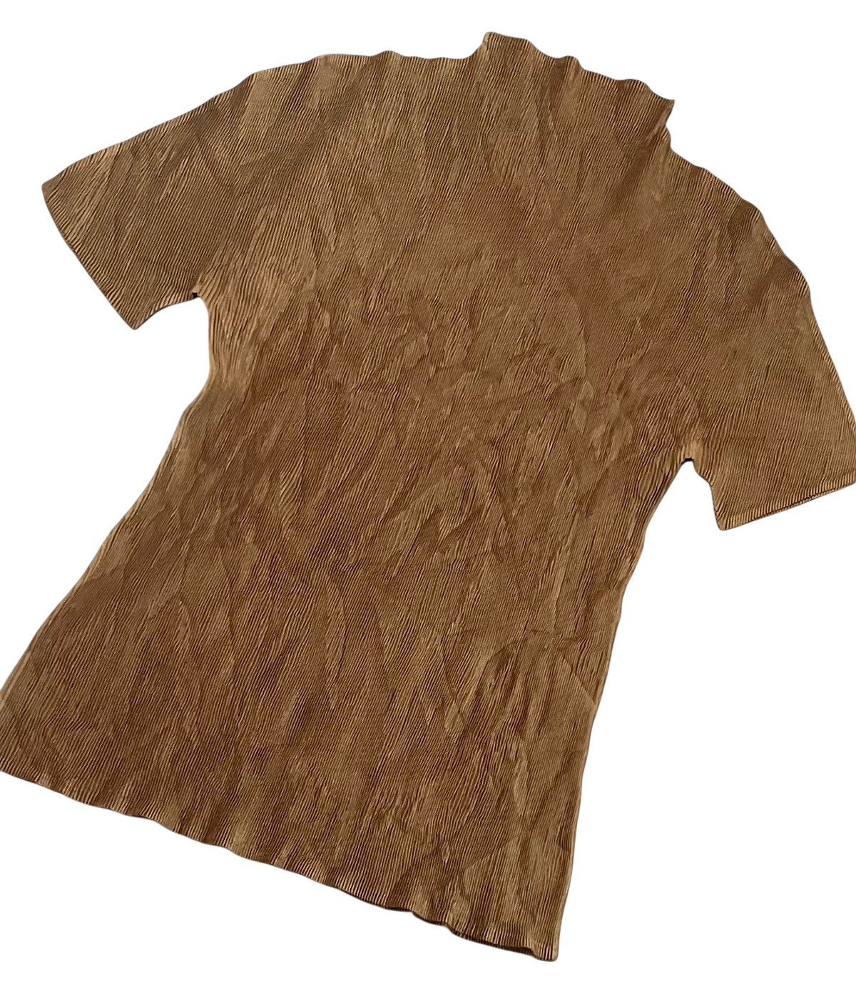 Issey Miyake Vintage Issey miyake pleats please brown mockneck Size S / US 4 / IT 40 - 2 Thumbnail