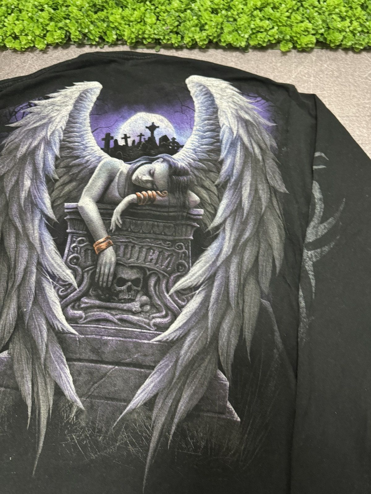 Vintage Vintage 90s Skull Longsleeve Spiral Y2K Affliction Style Size US L / EU 52-54 / 3 - 16 Thumbnail
