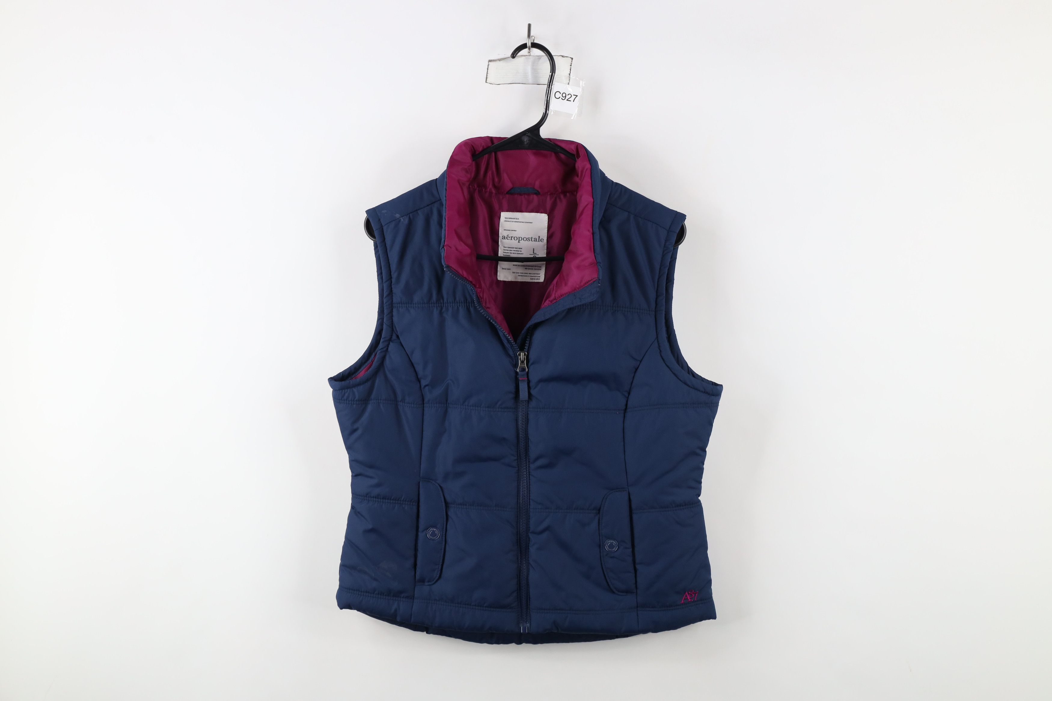 Aeropostale × Vintage Vintage Y2K Babydoll Aeropostale Puffer Vest Jacket Blue Size L / US 10 / IT 46 - 1 Thumbnail