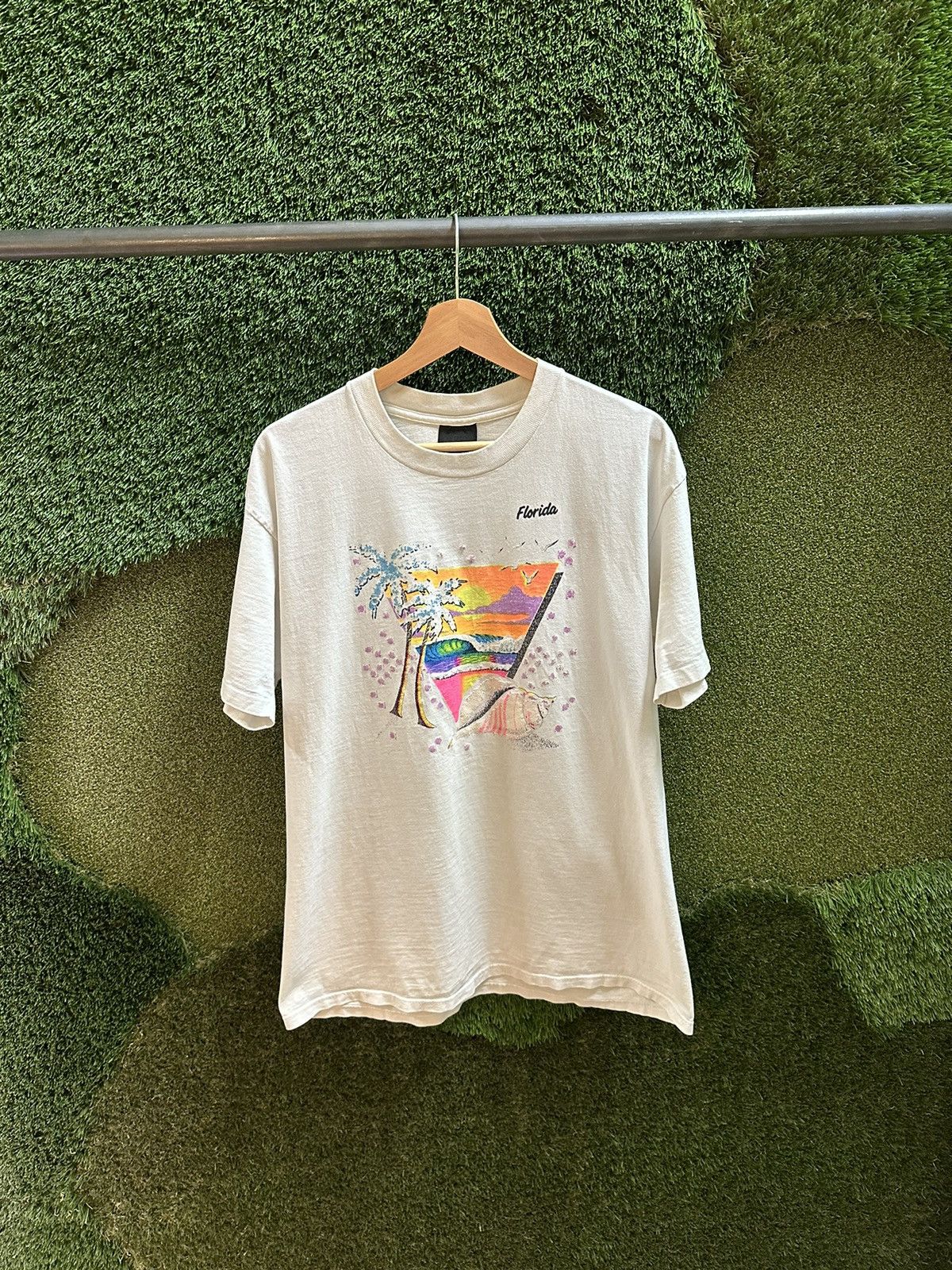 Vintage Vintage 1980s Florida Ocean T-shirt Size XL Size US XL / EU 56 / 4 - 1 Thumbnail