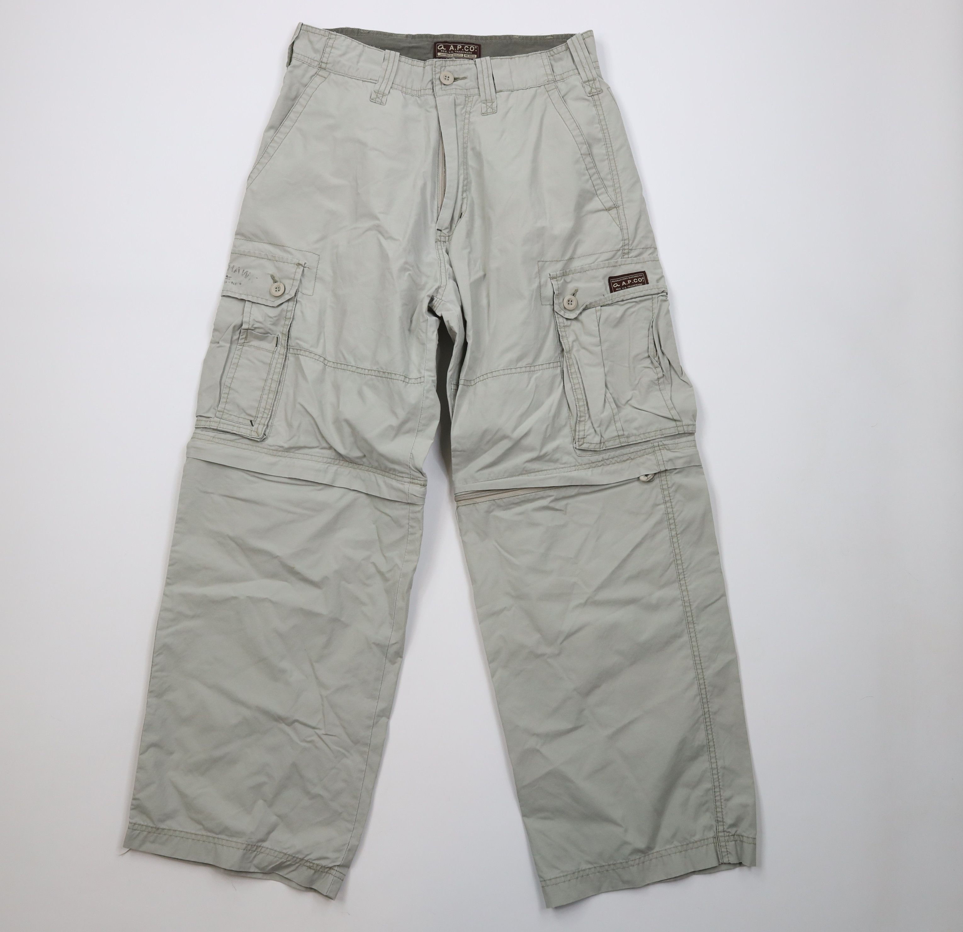 Vintage Vintage 90s Y2K Streetwear Convertible Cargo Pants Green Size US 30 / EU 46 - 1 Thumbnail