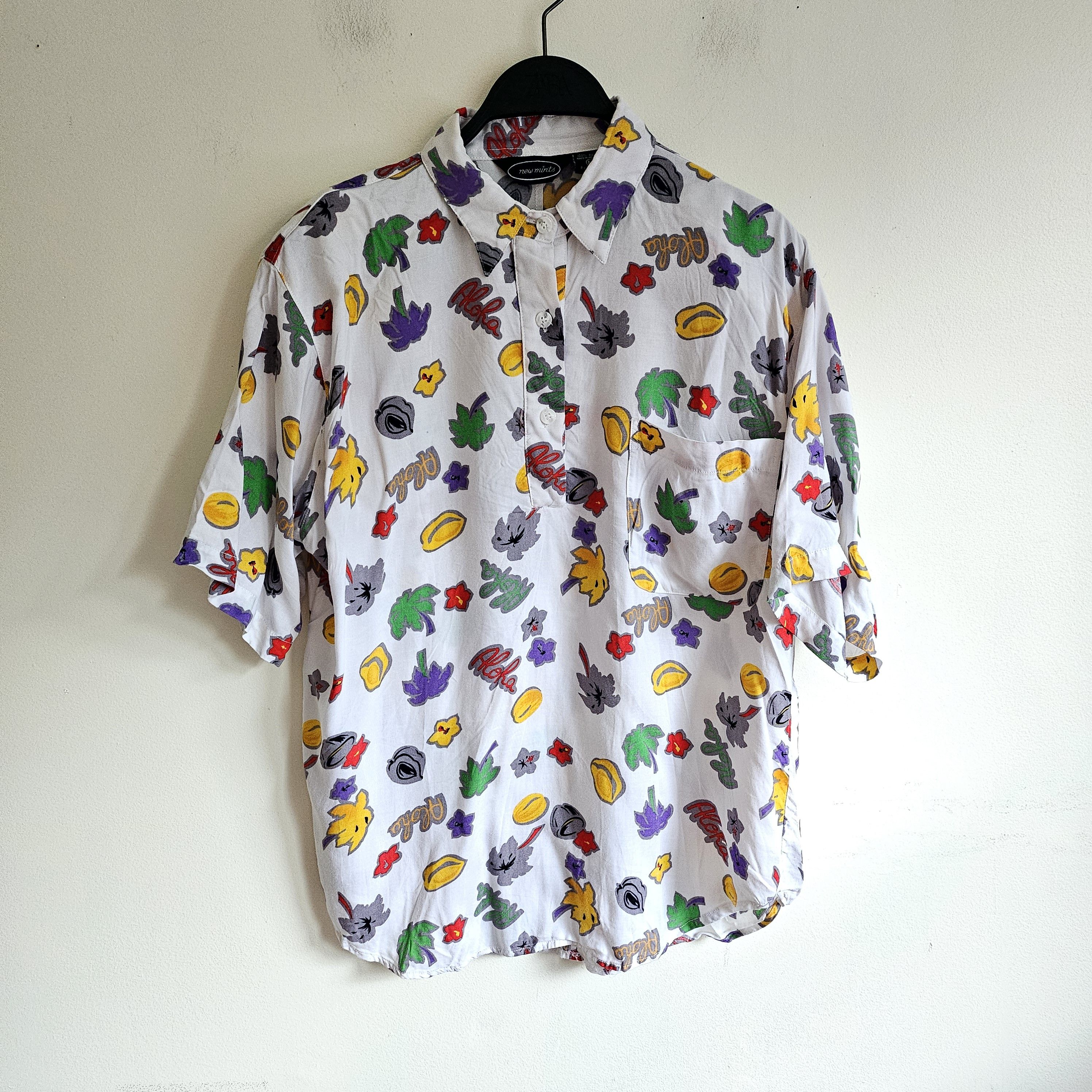Vintage Vintage 90s Hawaiian popover shirt, women's size M Size M / US 6-8 / IT 42-44 - 2 Thumbnail